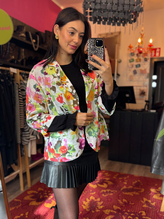 466-3 Witteveen linnen blazer jasje maat 46