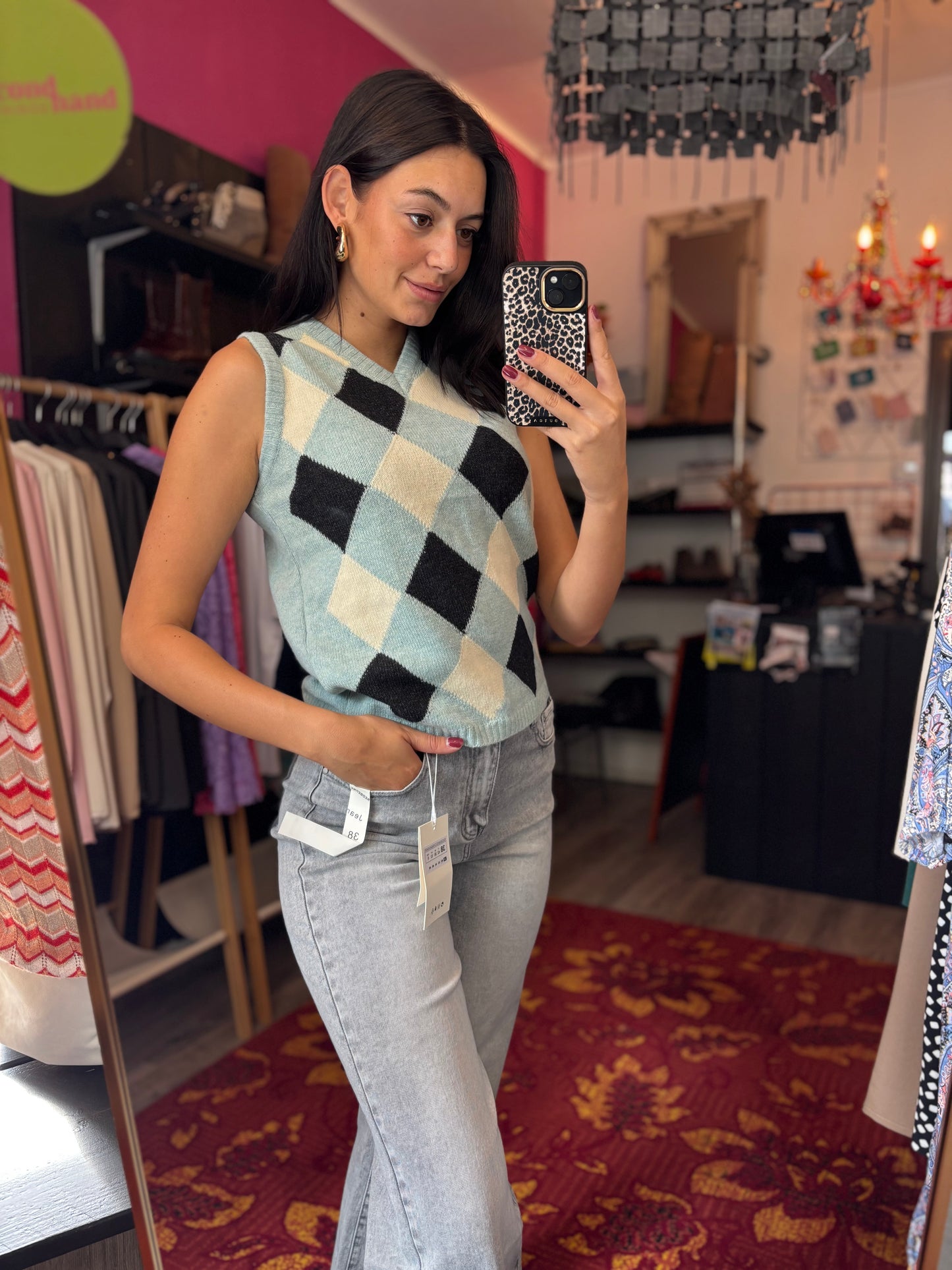 411-108 Bien blue sport gilet maat 38