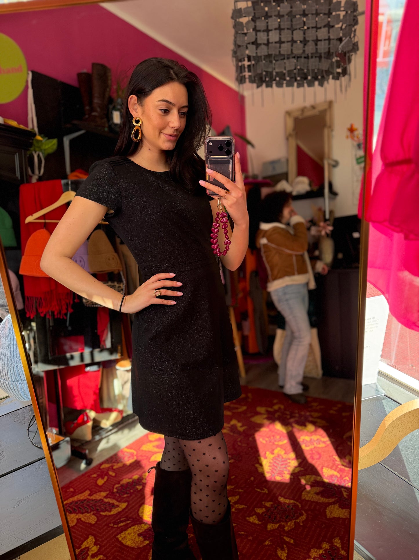 504-1 Esprit jurk glitter maat S