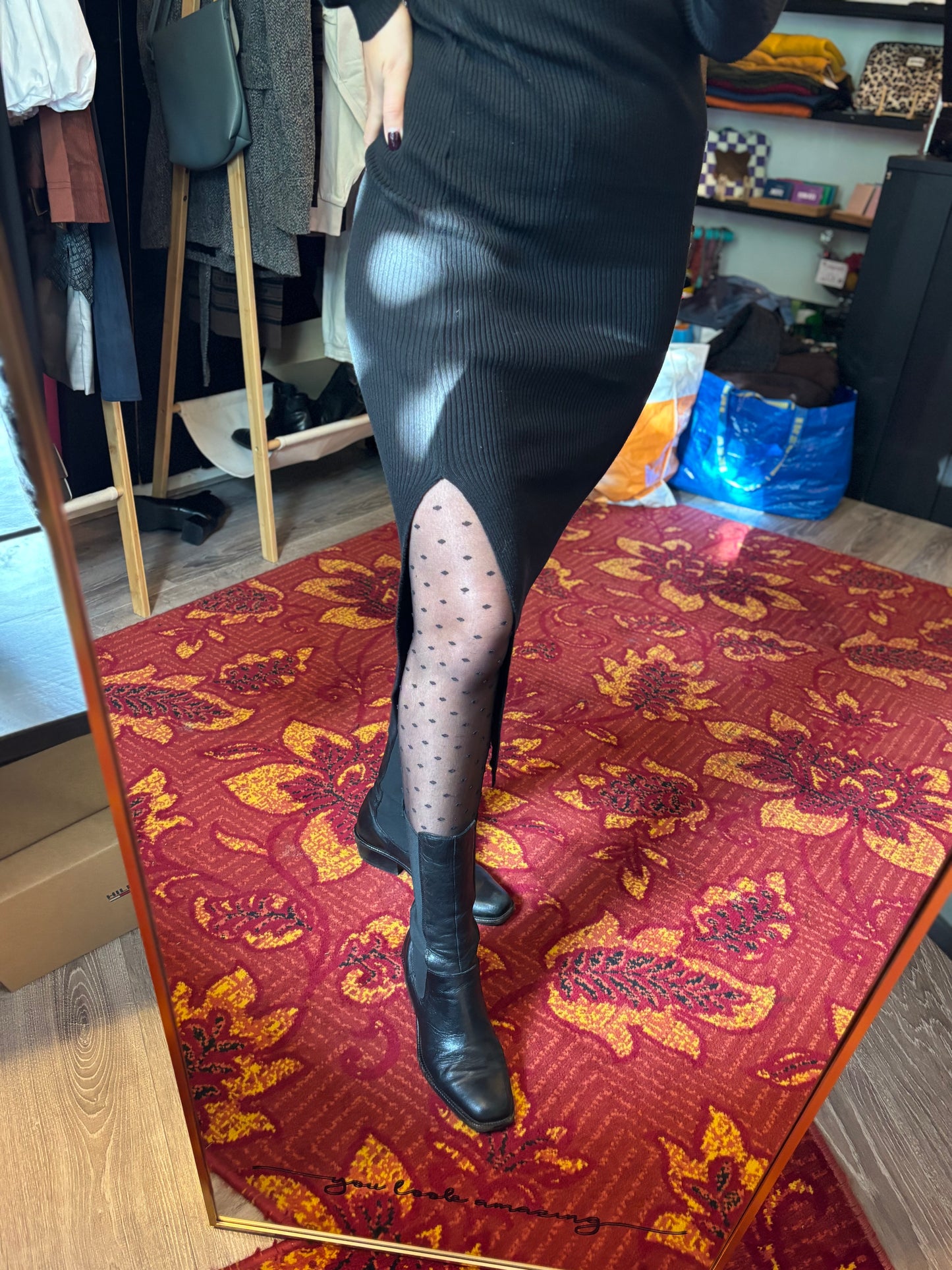 259-60 Zwarte jurk maat M