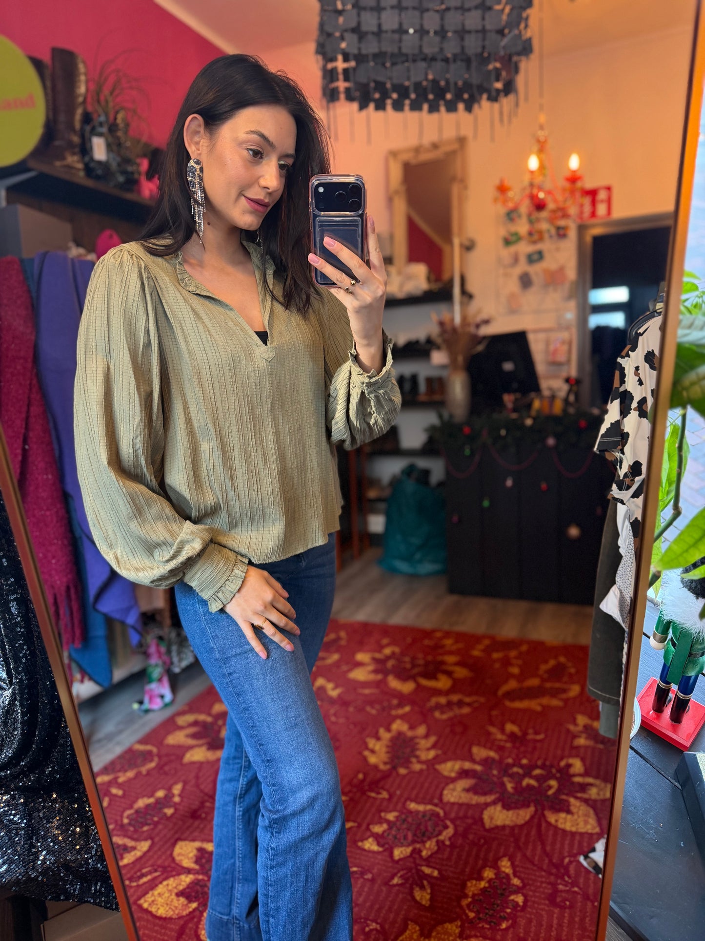 503-2 Costes blouse groen maat M