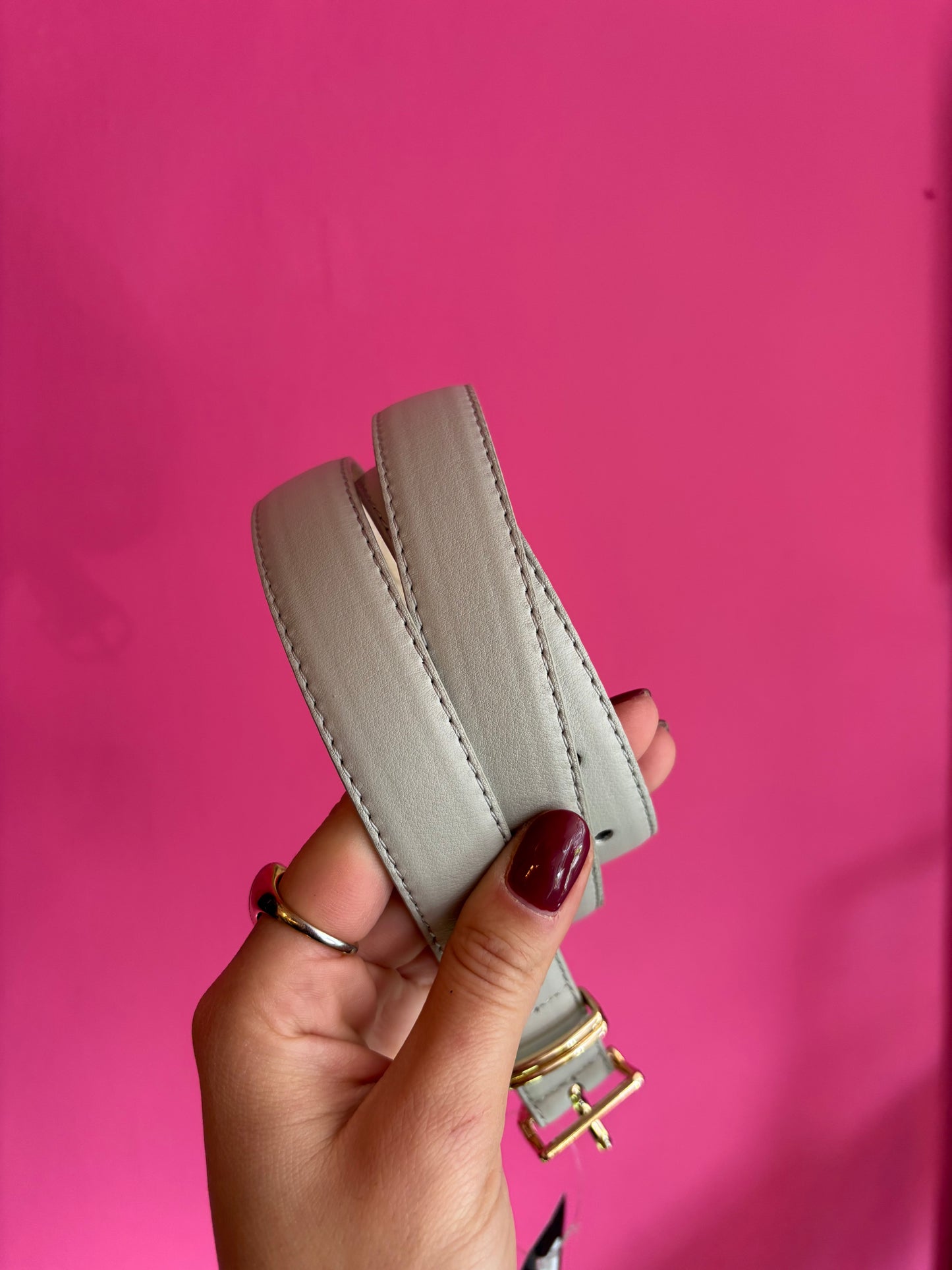 Joss belt dark beige PU