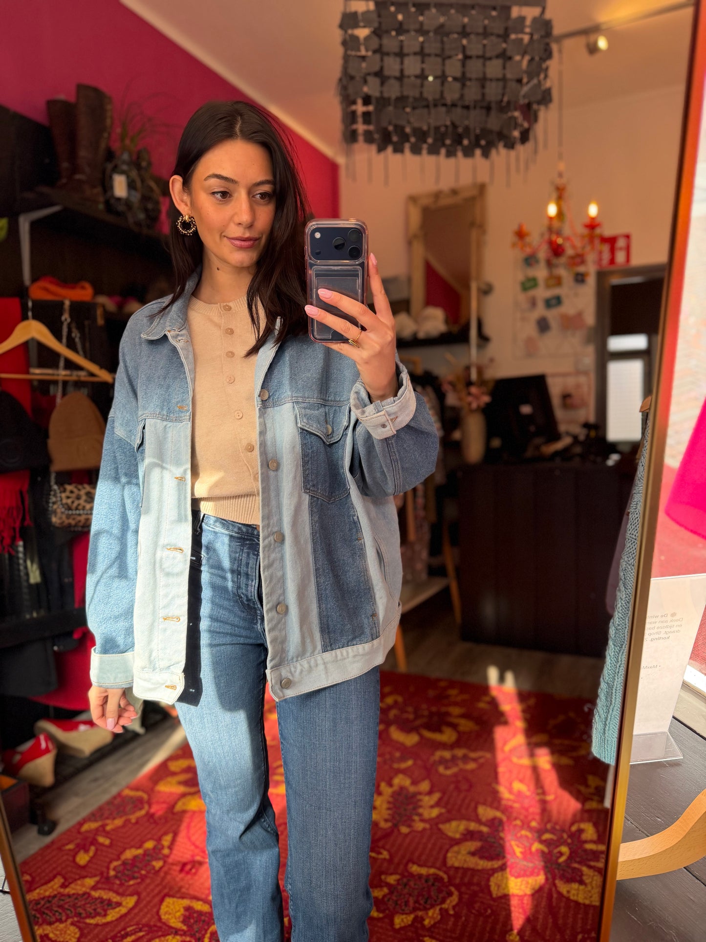 413-16 Asos denim jacket maat XL