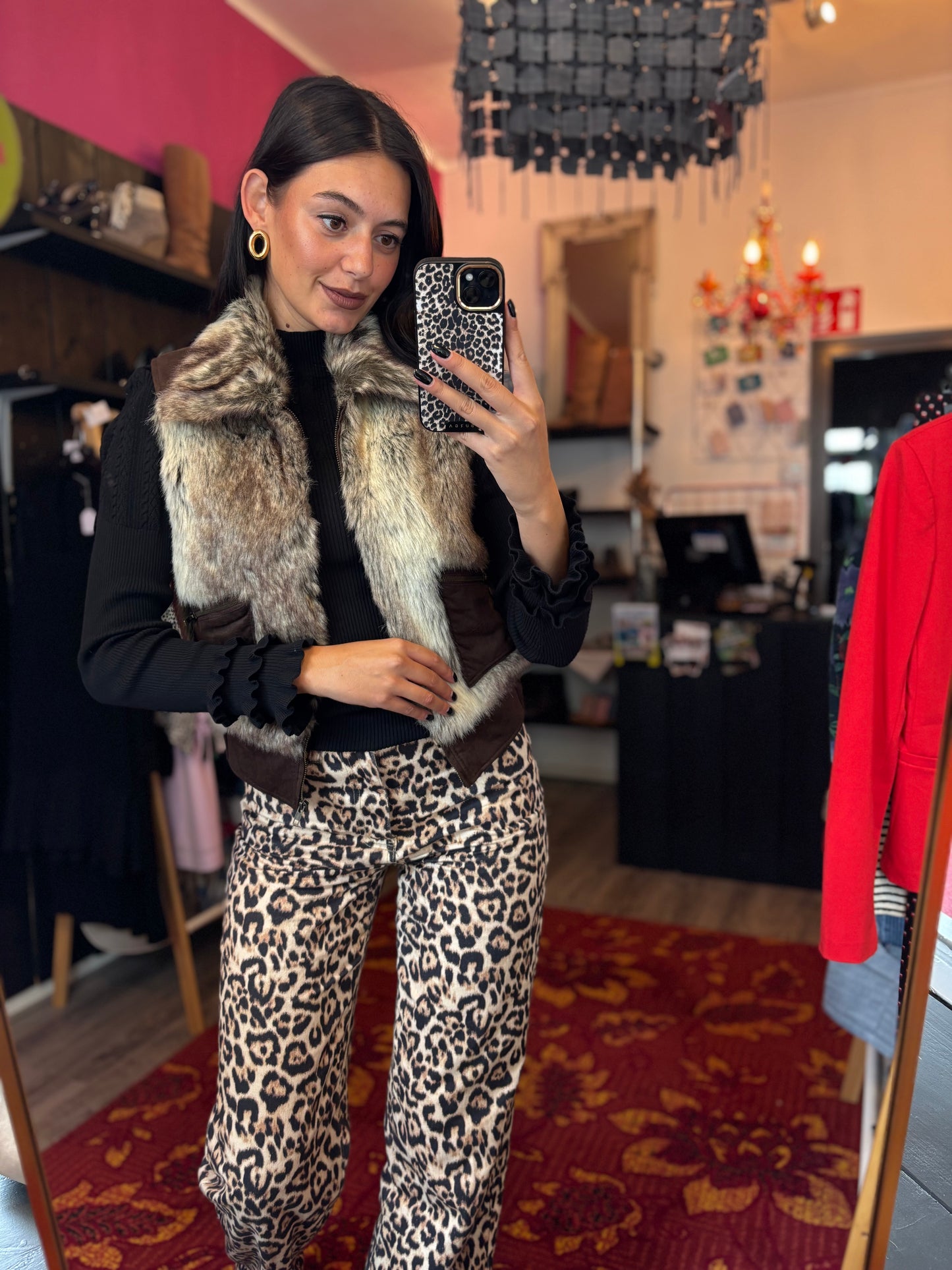 411-134 Miss Posh gilet faux fur maat XS/S