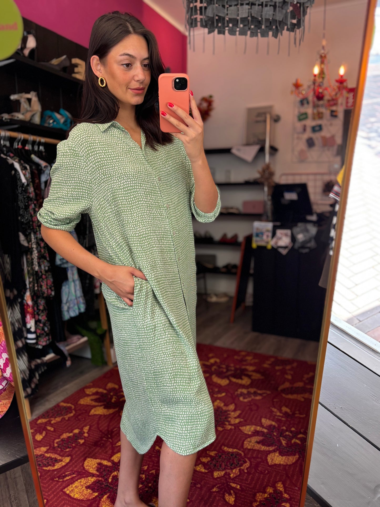 452-35 Anna dress green size XXL