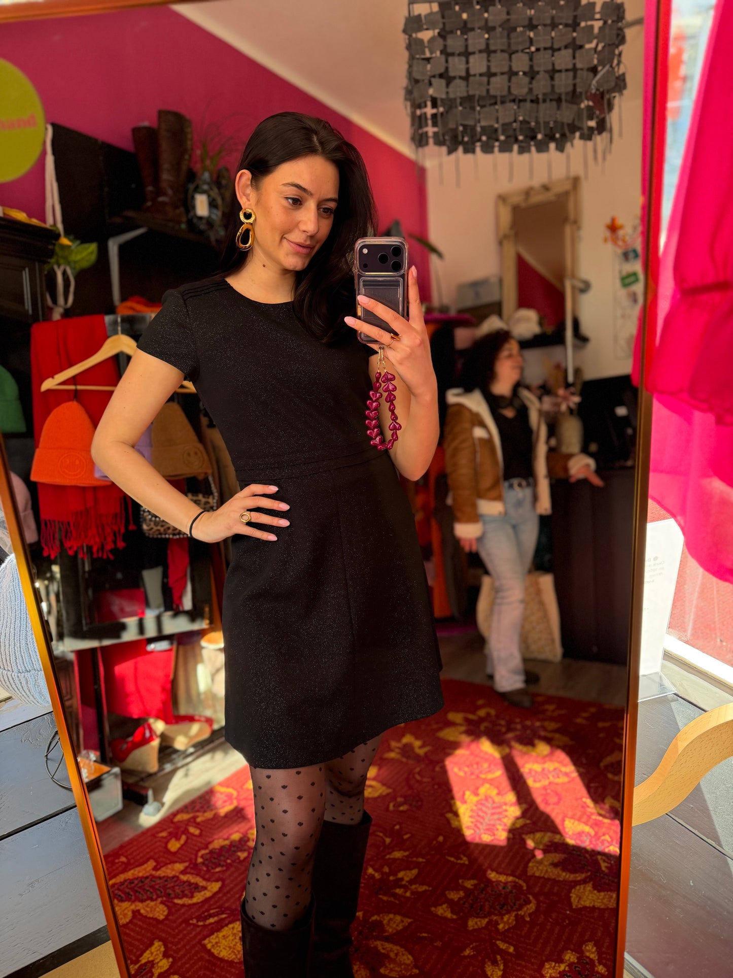 504-1 Esprit jurk glitter maat S