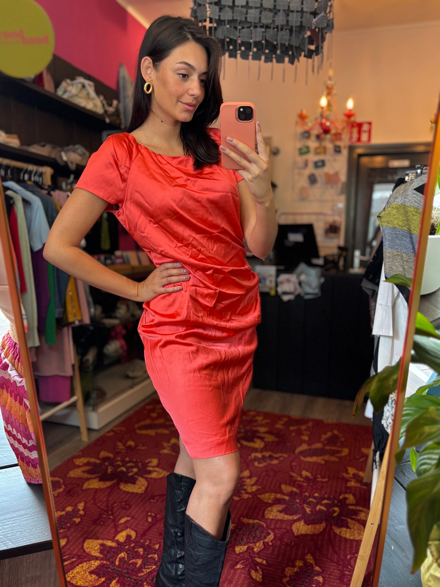 31-83 Marccain jurk koraal maat 42