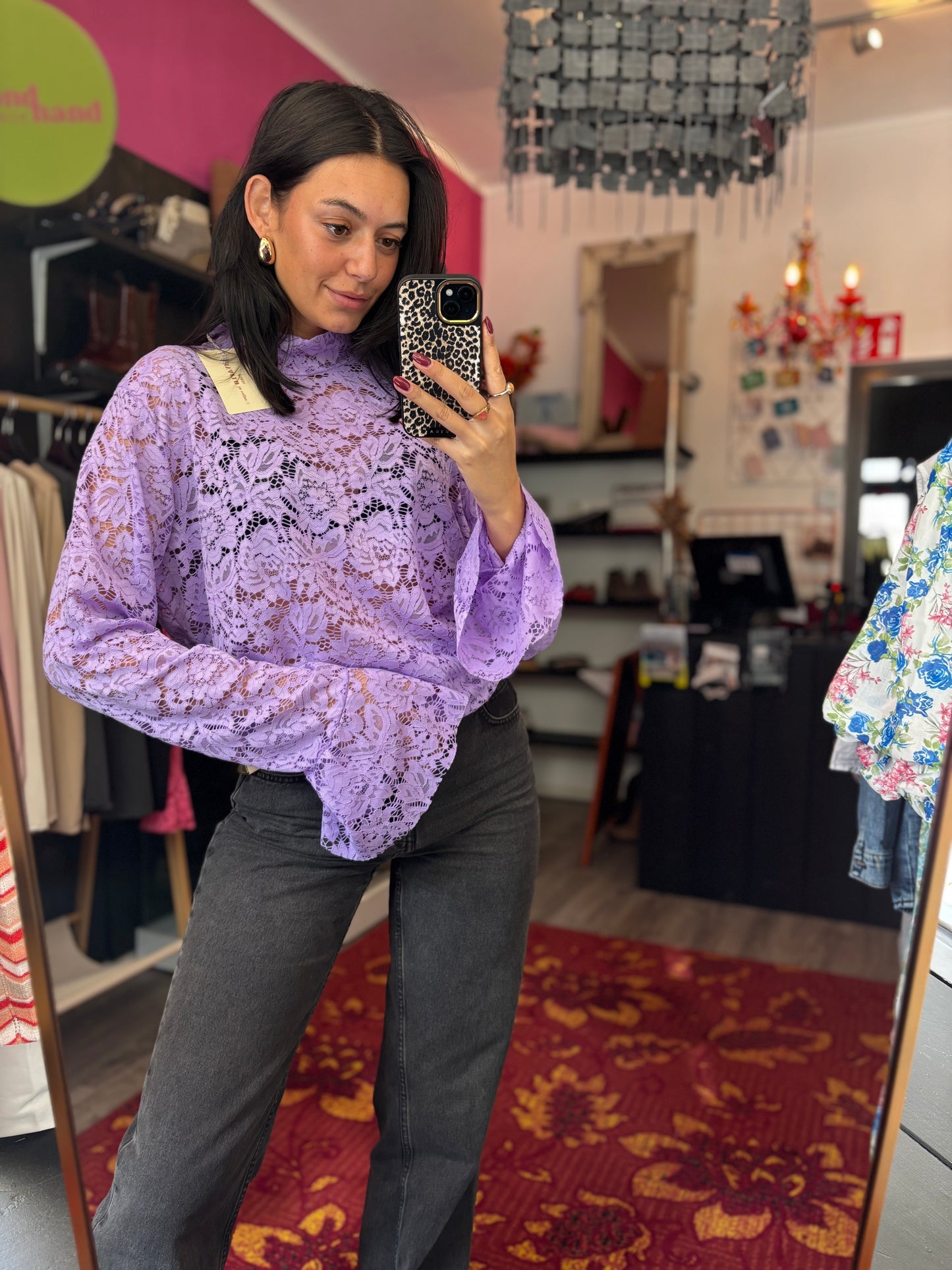 459-51 Top kant paars 4XL/5XL