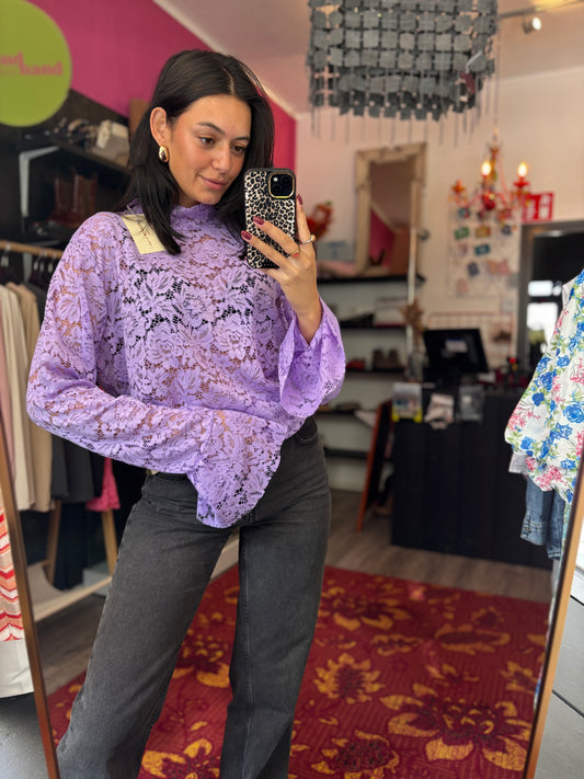 459-51 Top kant paars 4XL/5XL