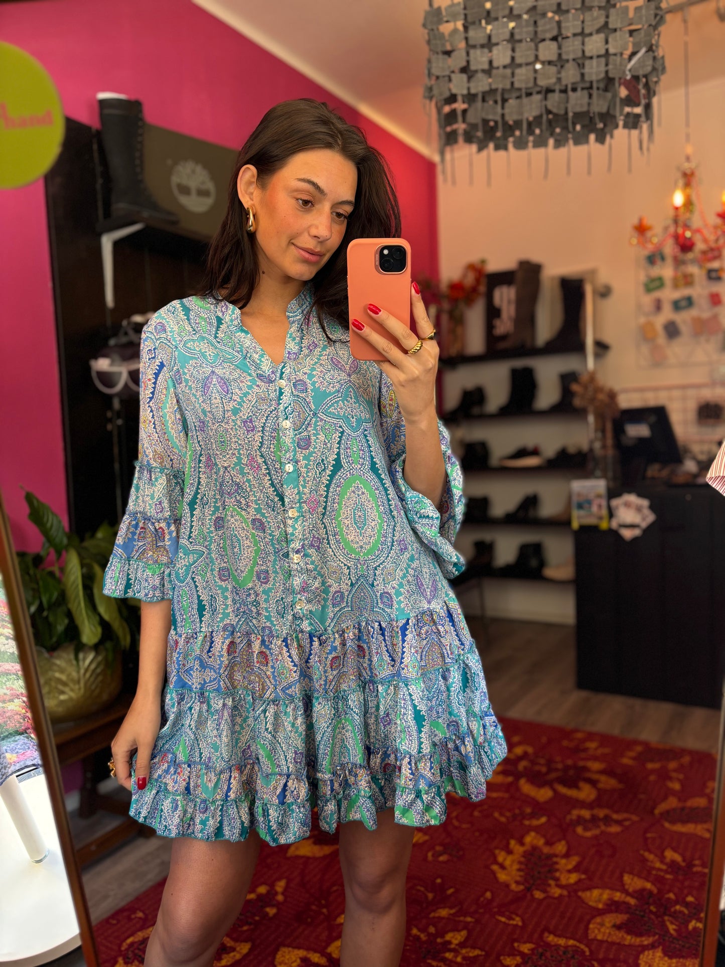 291-94 Jurk print maat S/M/L