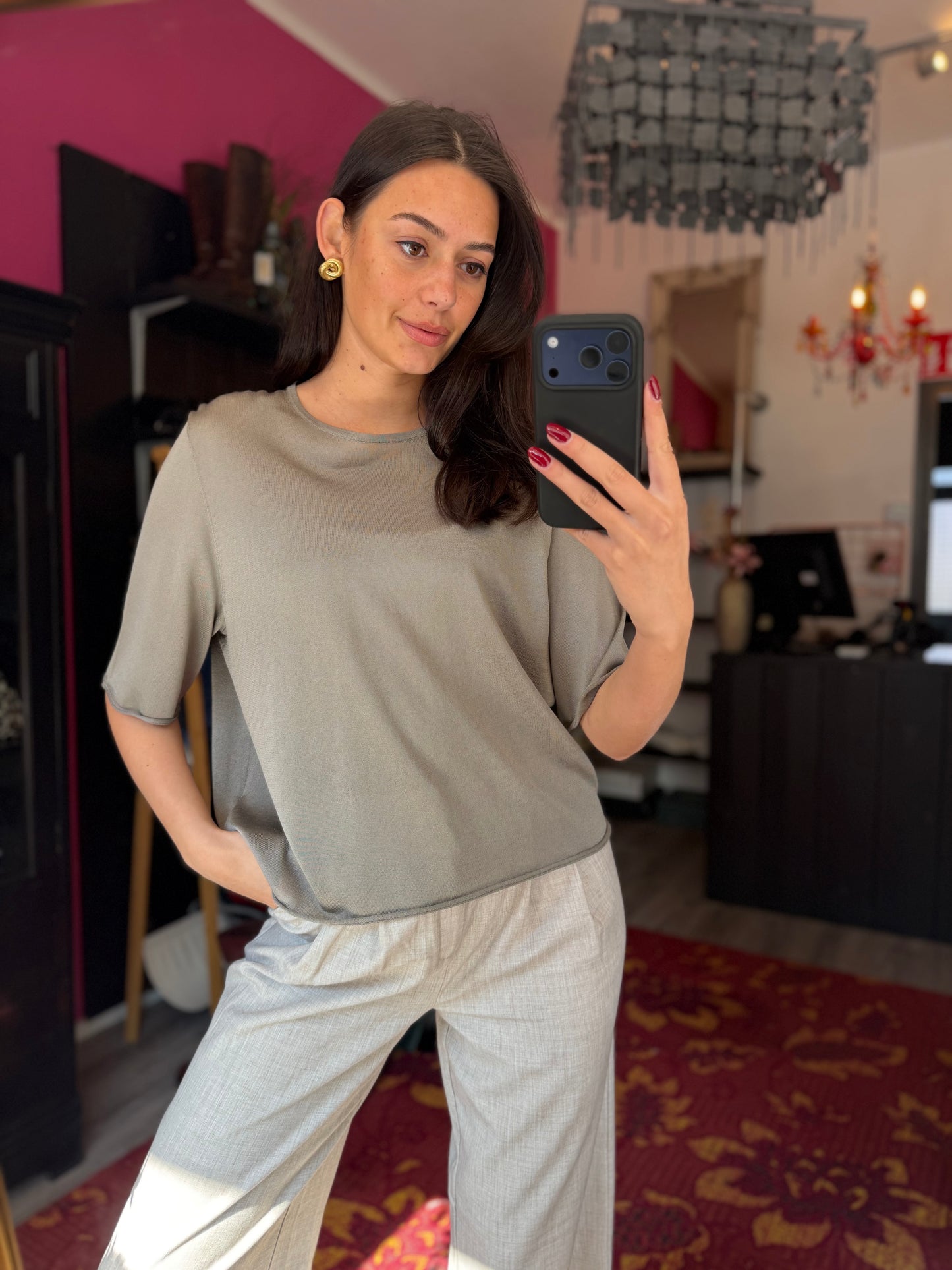 489-5 Drykorn top nisle maat L