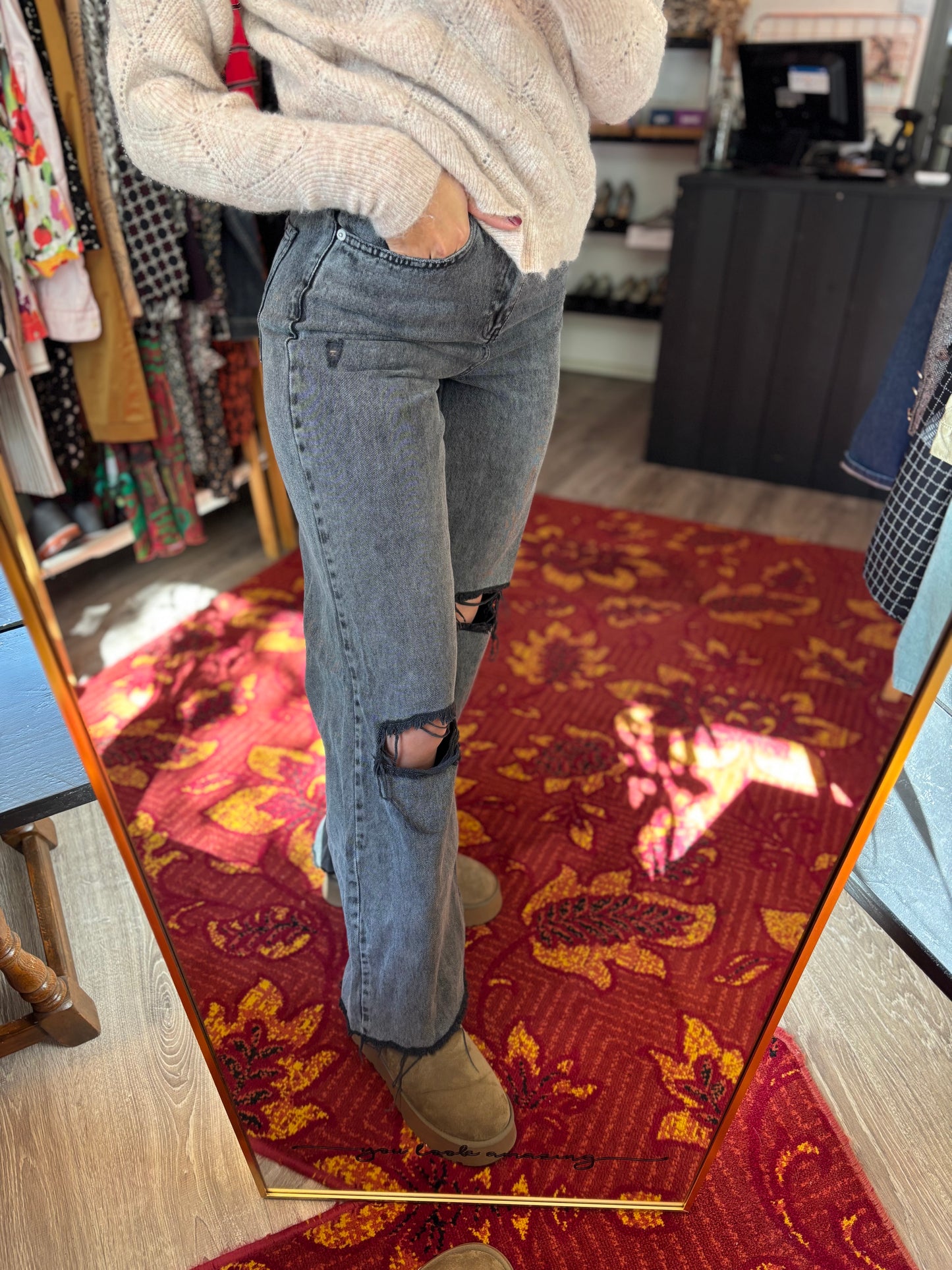 79-22 Colourful rebel jeans maat S