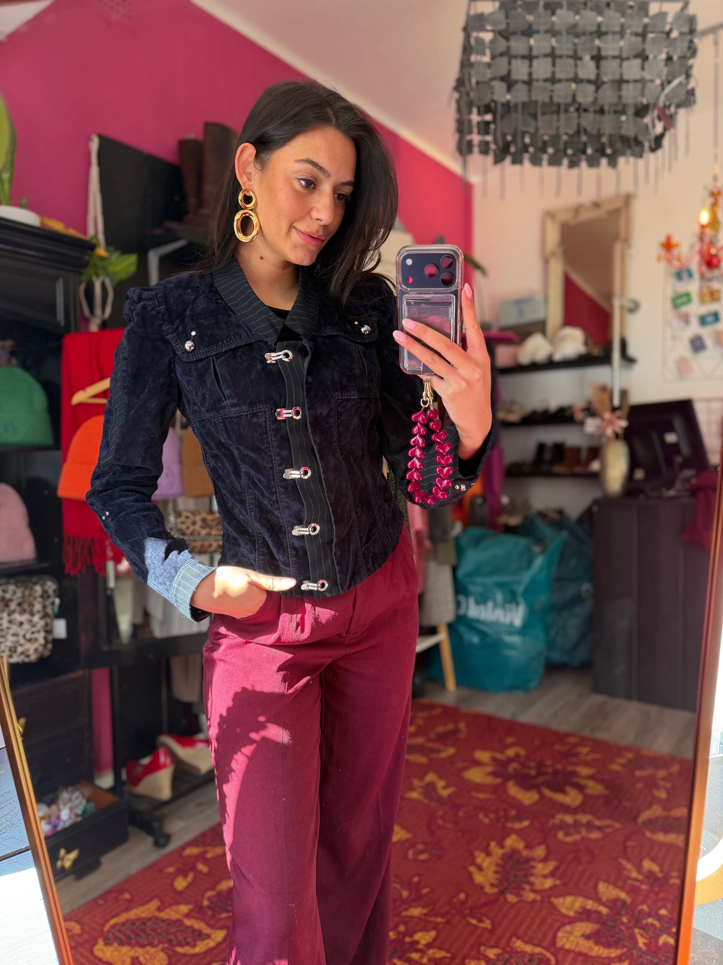 252-27 ICHI jasje donkerblauw maat S