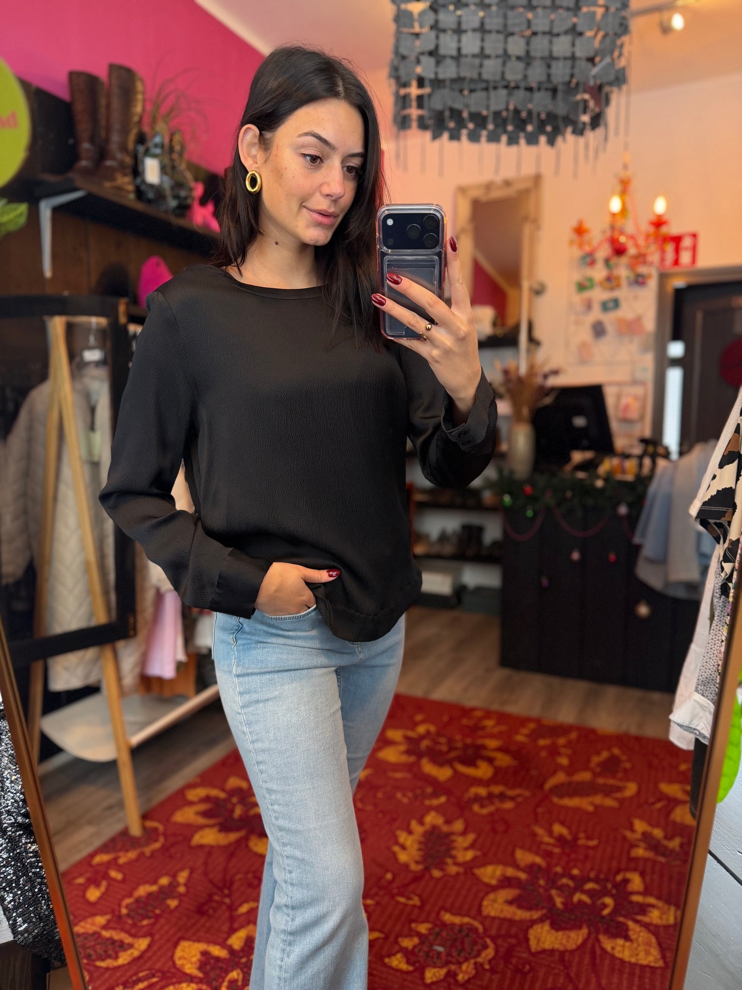 254-77 Peserico tricot blouse maat 44 (IT50)