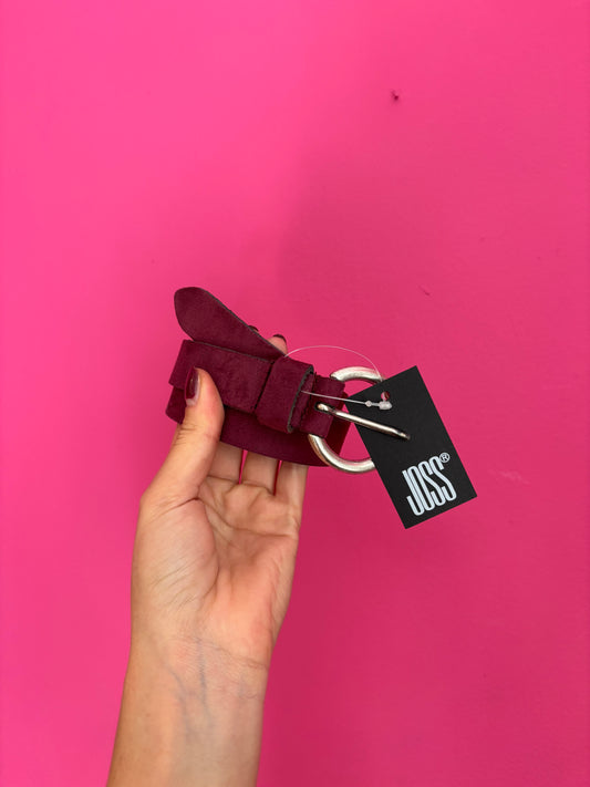 Joss riem burgundy real leather