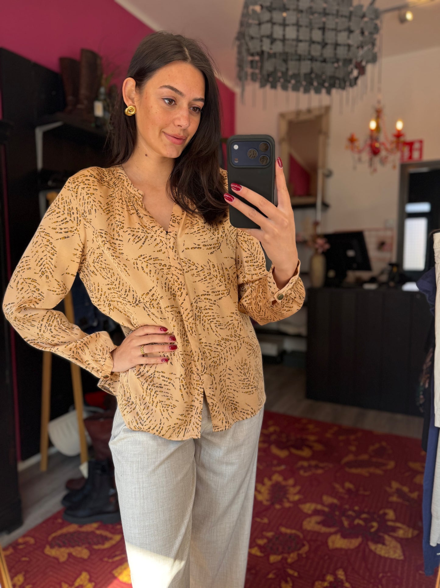 342-77 Pulz blouse maat L