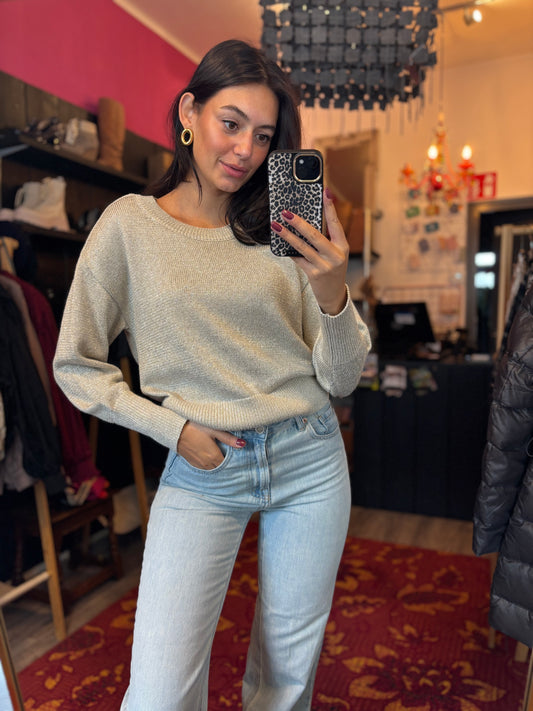 363-68 Oui light gold jumper maat S