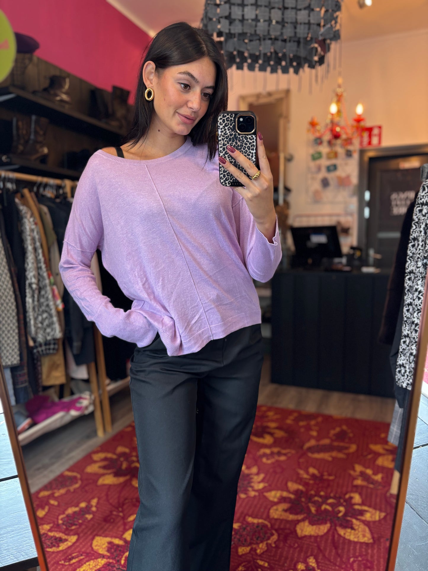 472-8 Edc trui paars maat M