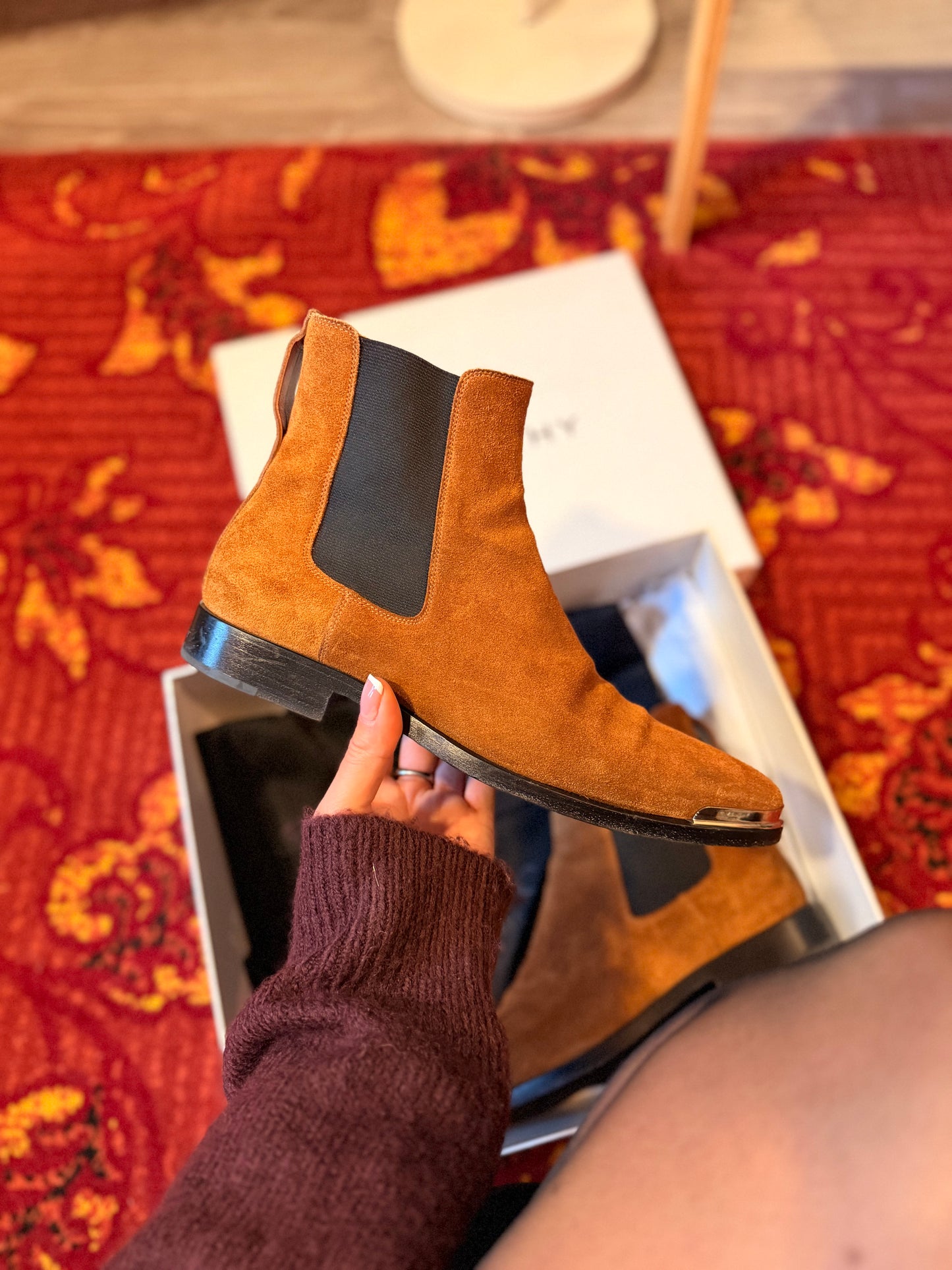 431-33 Givenchy botte dallas chelsea light brown maat 39