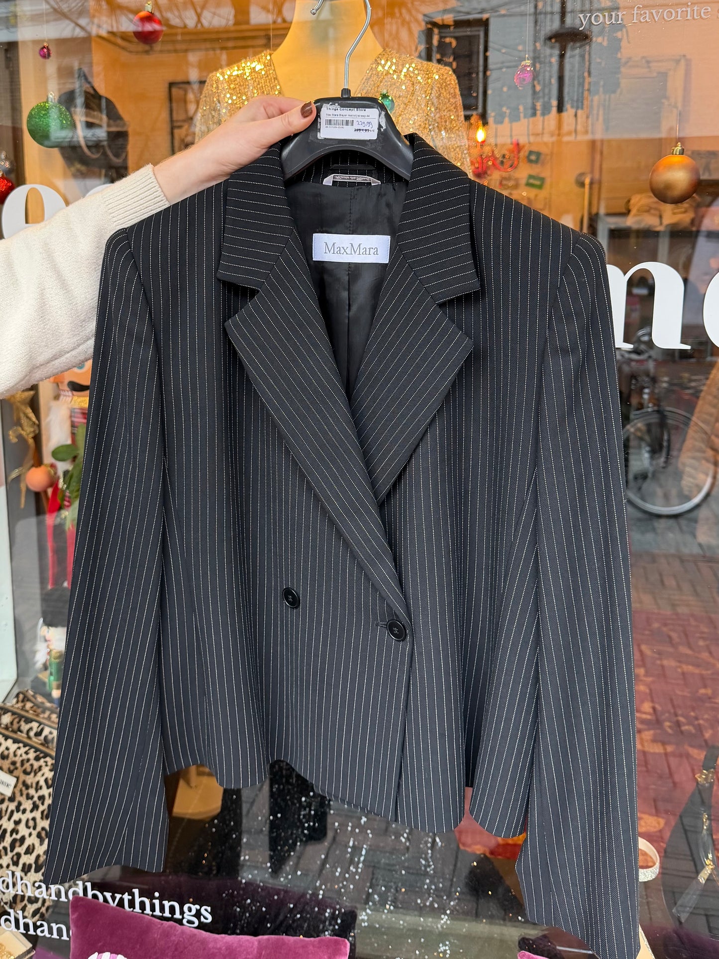 254-80 MaxMara blazer krijtstreep 44