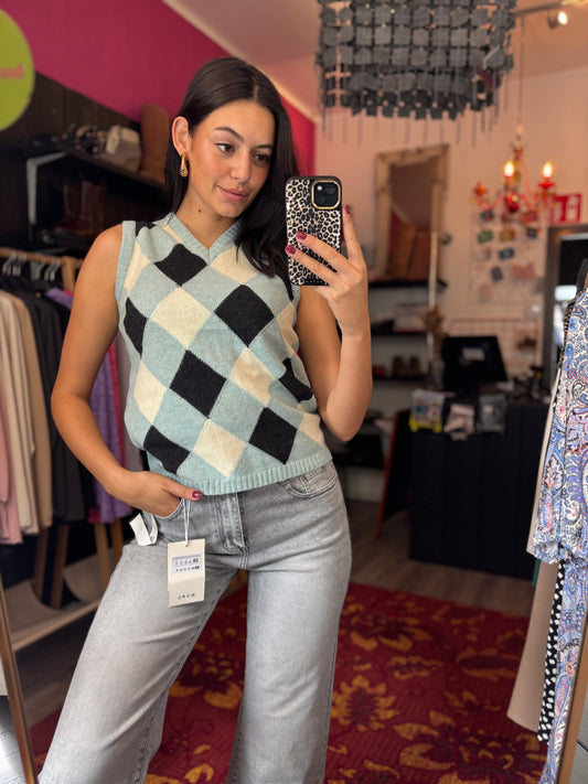 411-108 Bien blue sport gilet maat 38