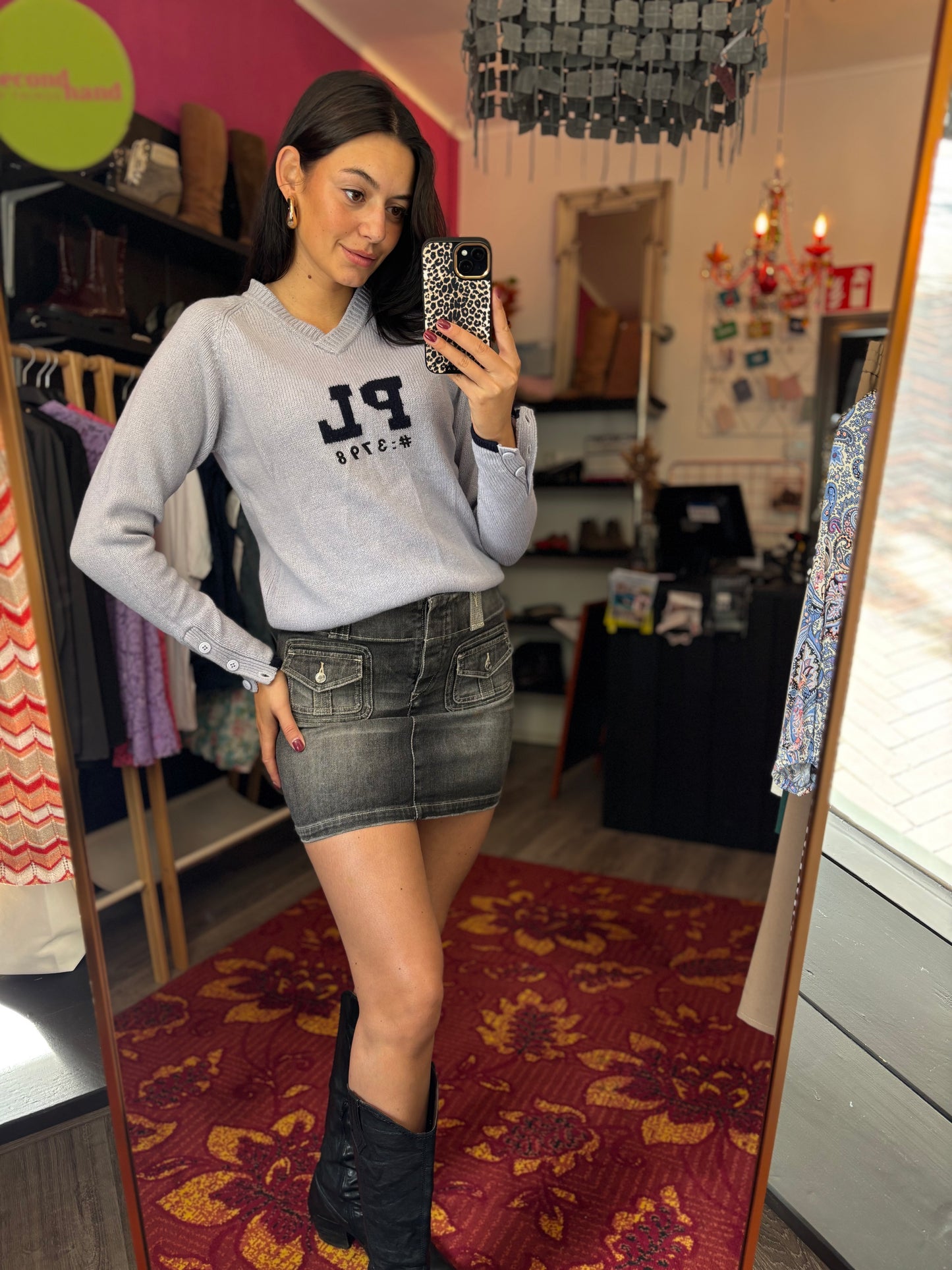 81-44 Jupe en jean Hugo Boss