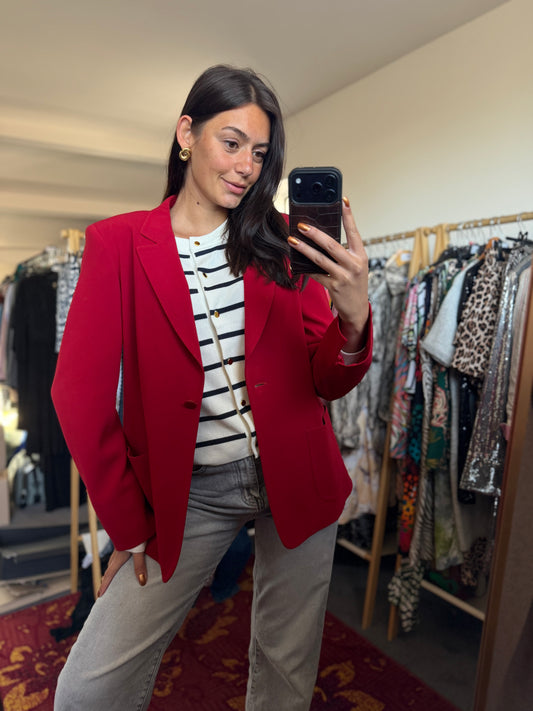 254-70 MaxMara blazer rood maat 44