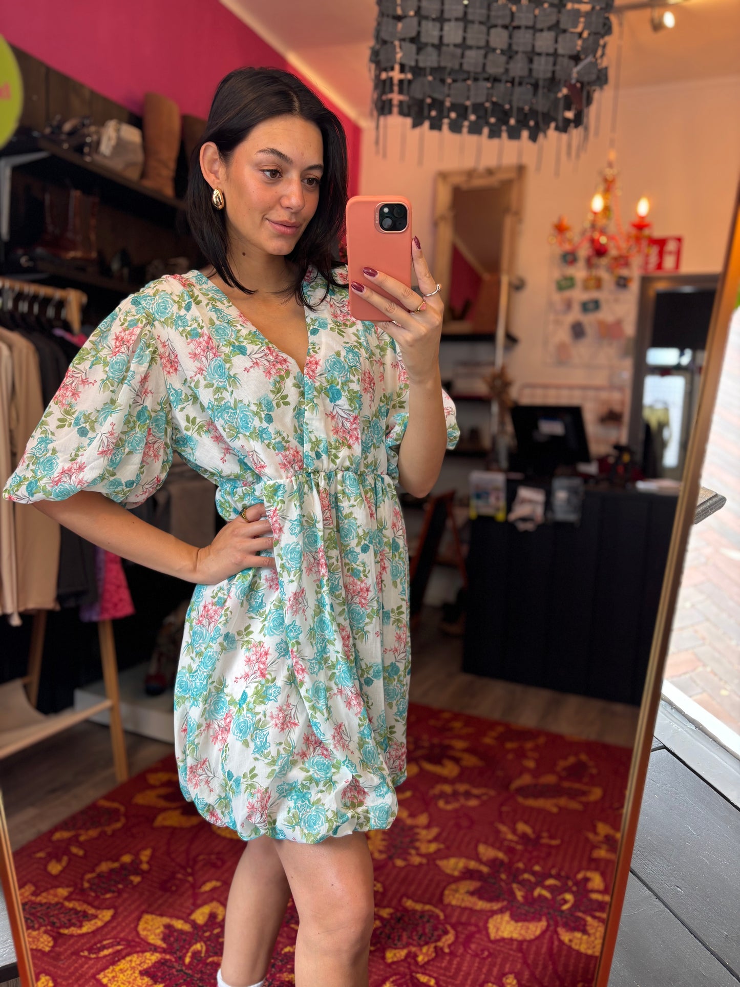 459-32 Flower dress size XL to 4XL