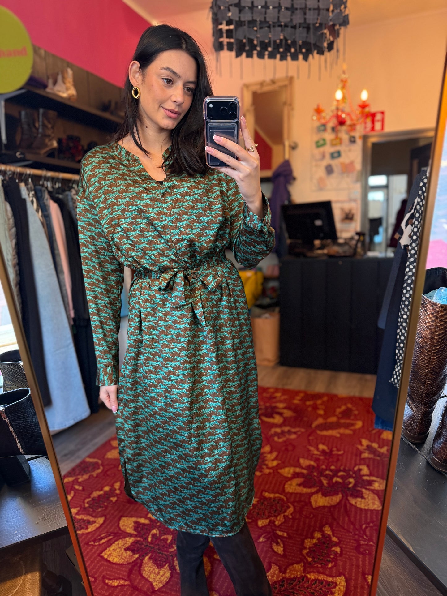 342-95 Four Roses jurk maat 42