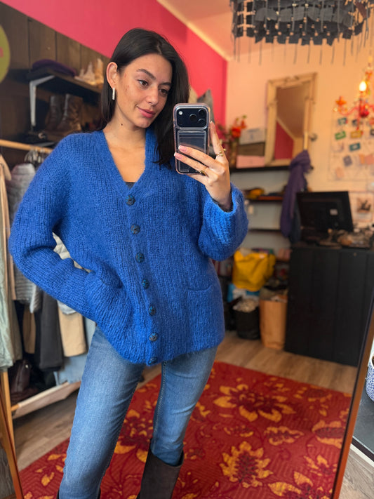 494-2 Mohair vest handgemaakt L/XL