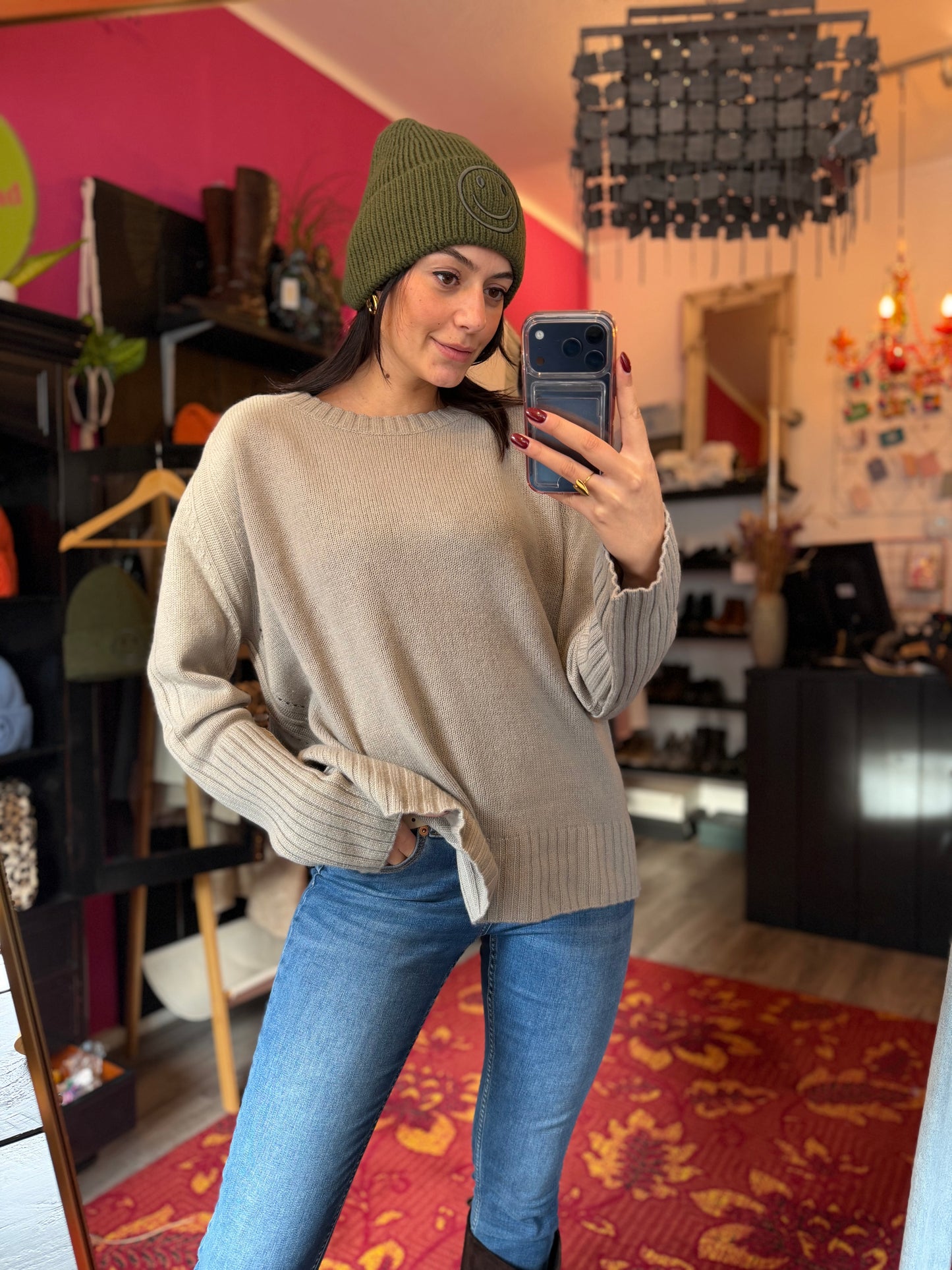 254-104 Wol/cashmere trui maat XL