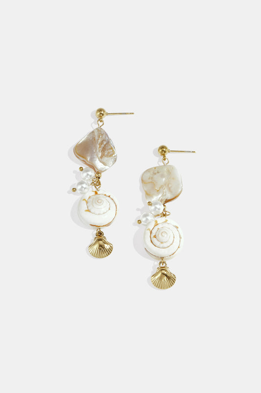 Stainless Steel Dangle Earrings shell Vacation Daily Romantic Series Women's jewelry