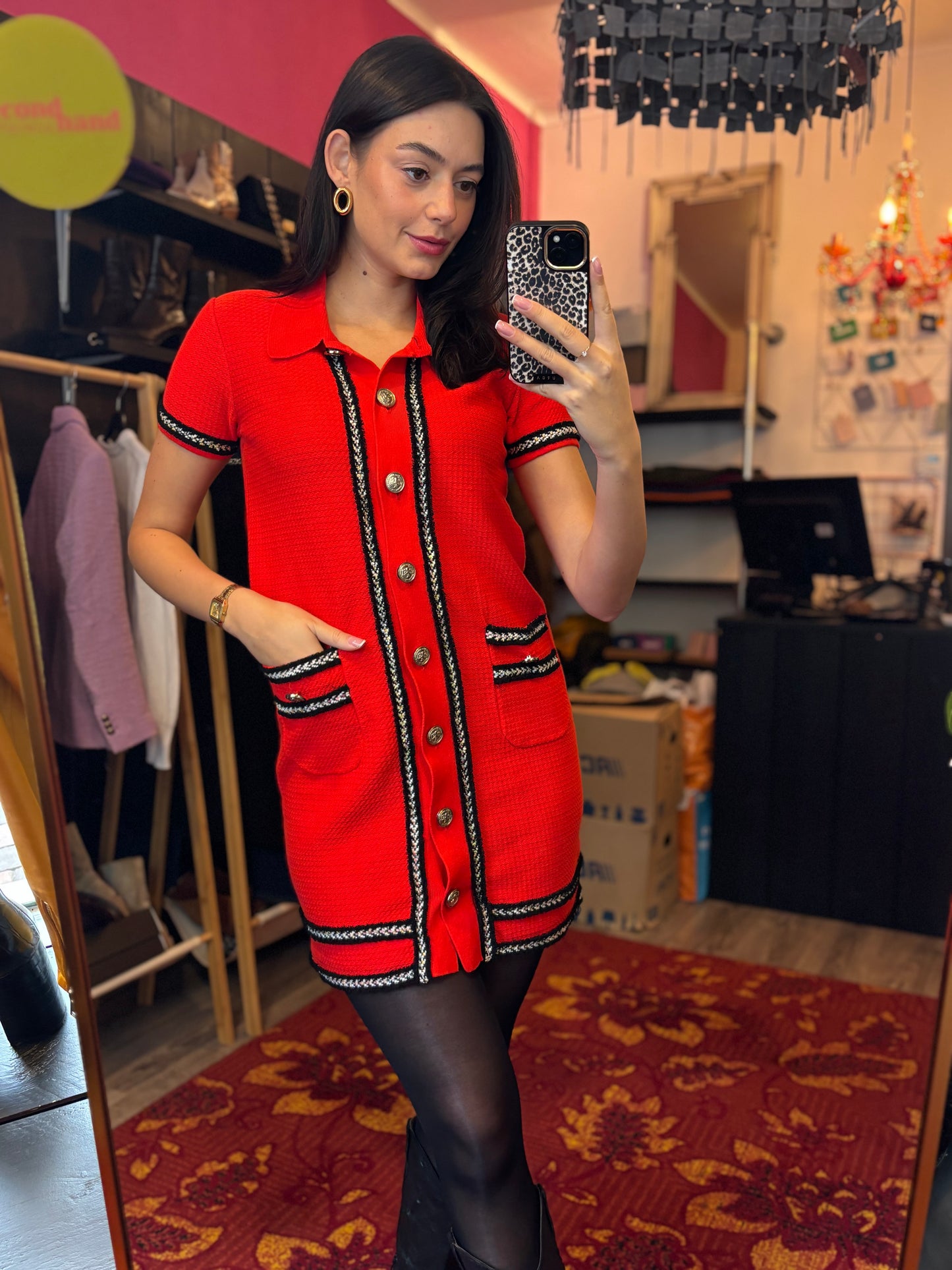 431-32 Pinko football polo jurk maat S