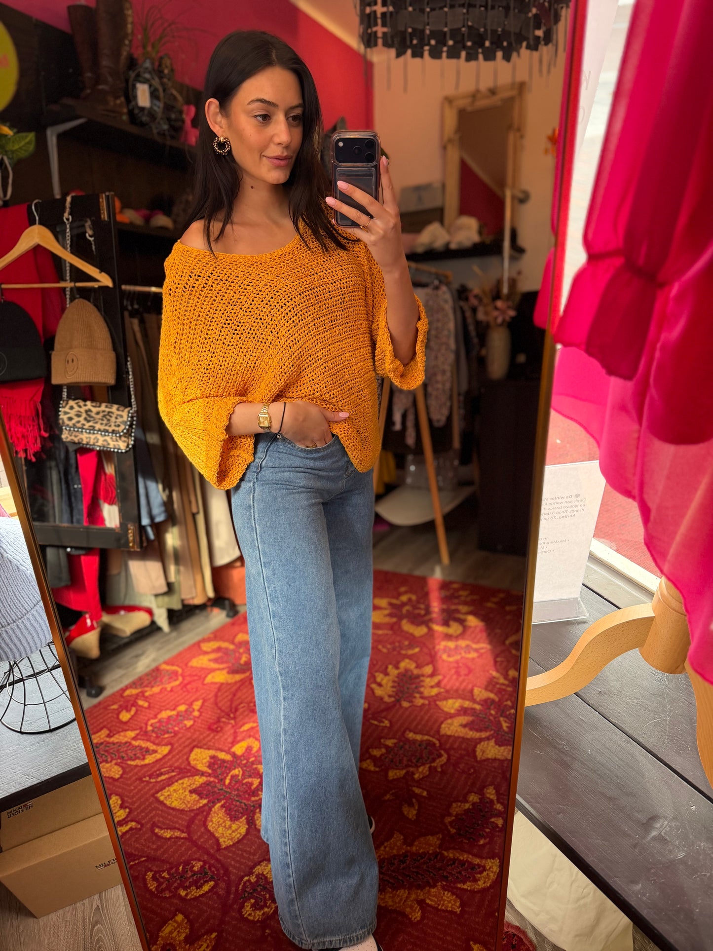 502-4 Friday denim wide jeans maat 36