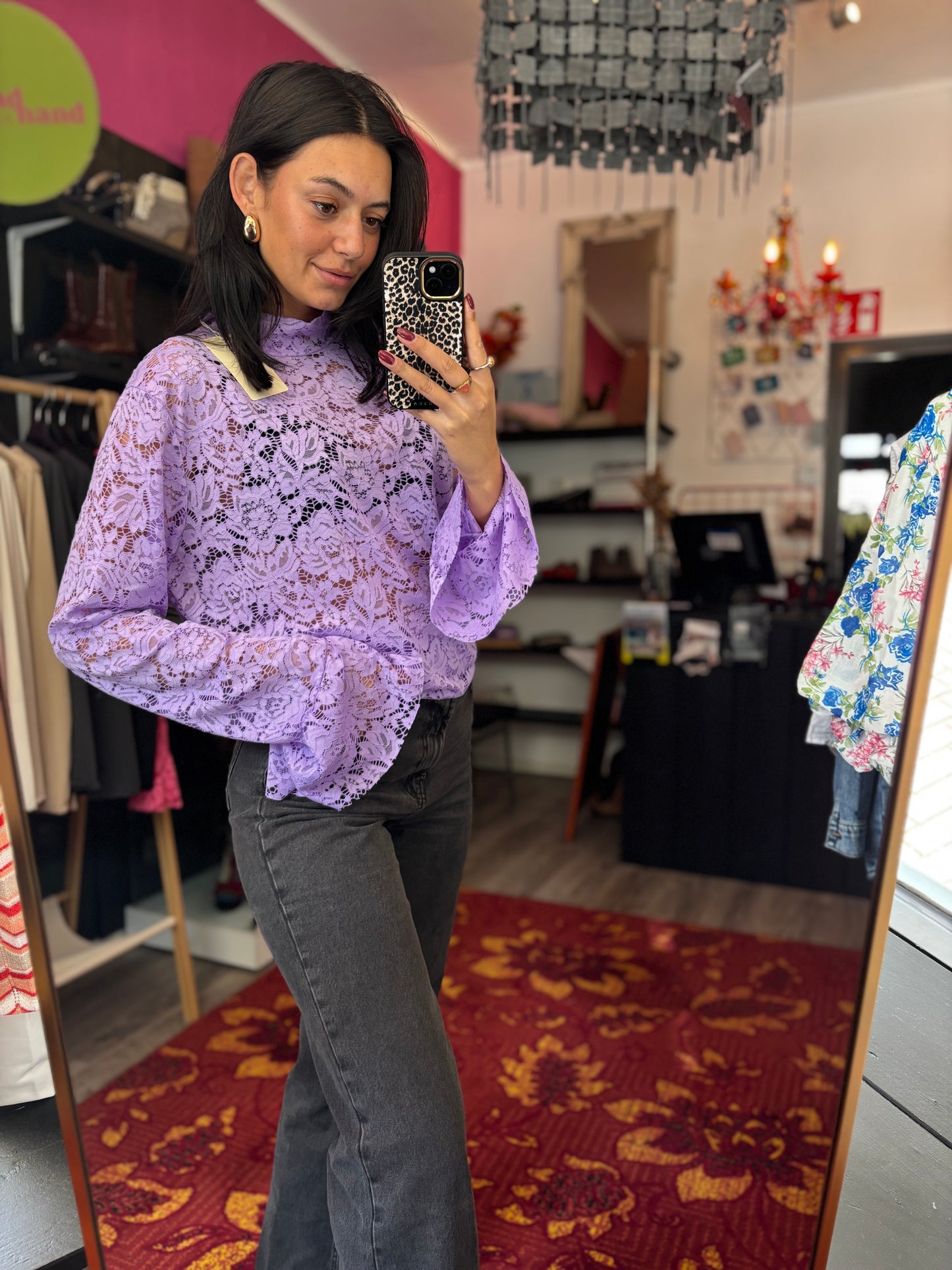 459-51 Top kant paars 4XL/5XL