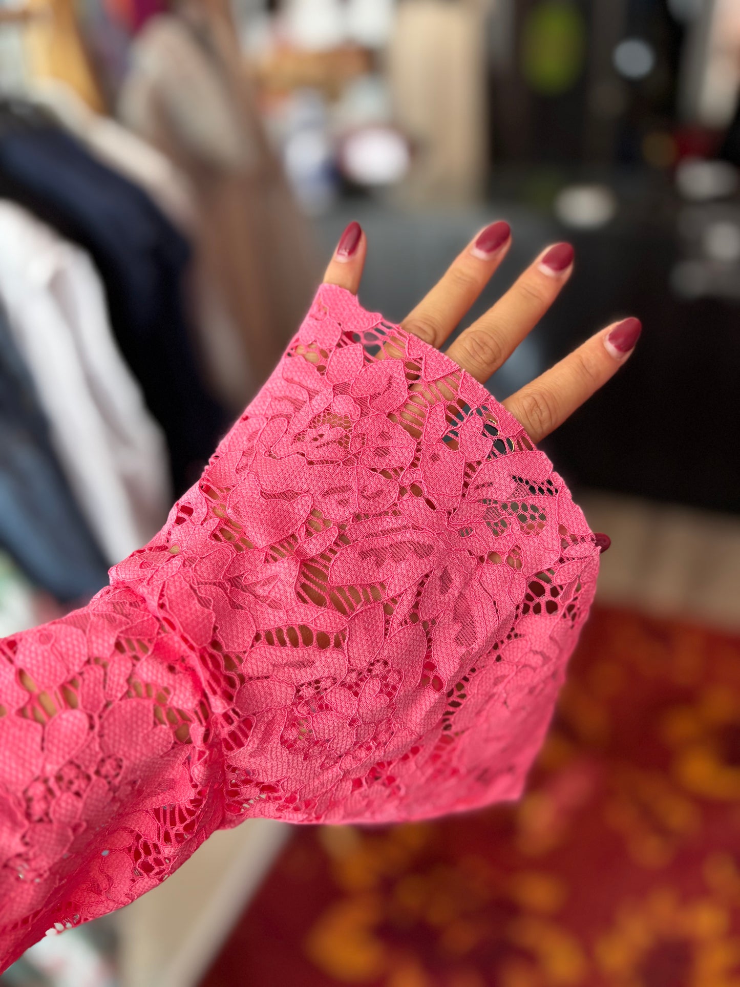 459-49 Top kant roze maat 4XL/5XL