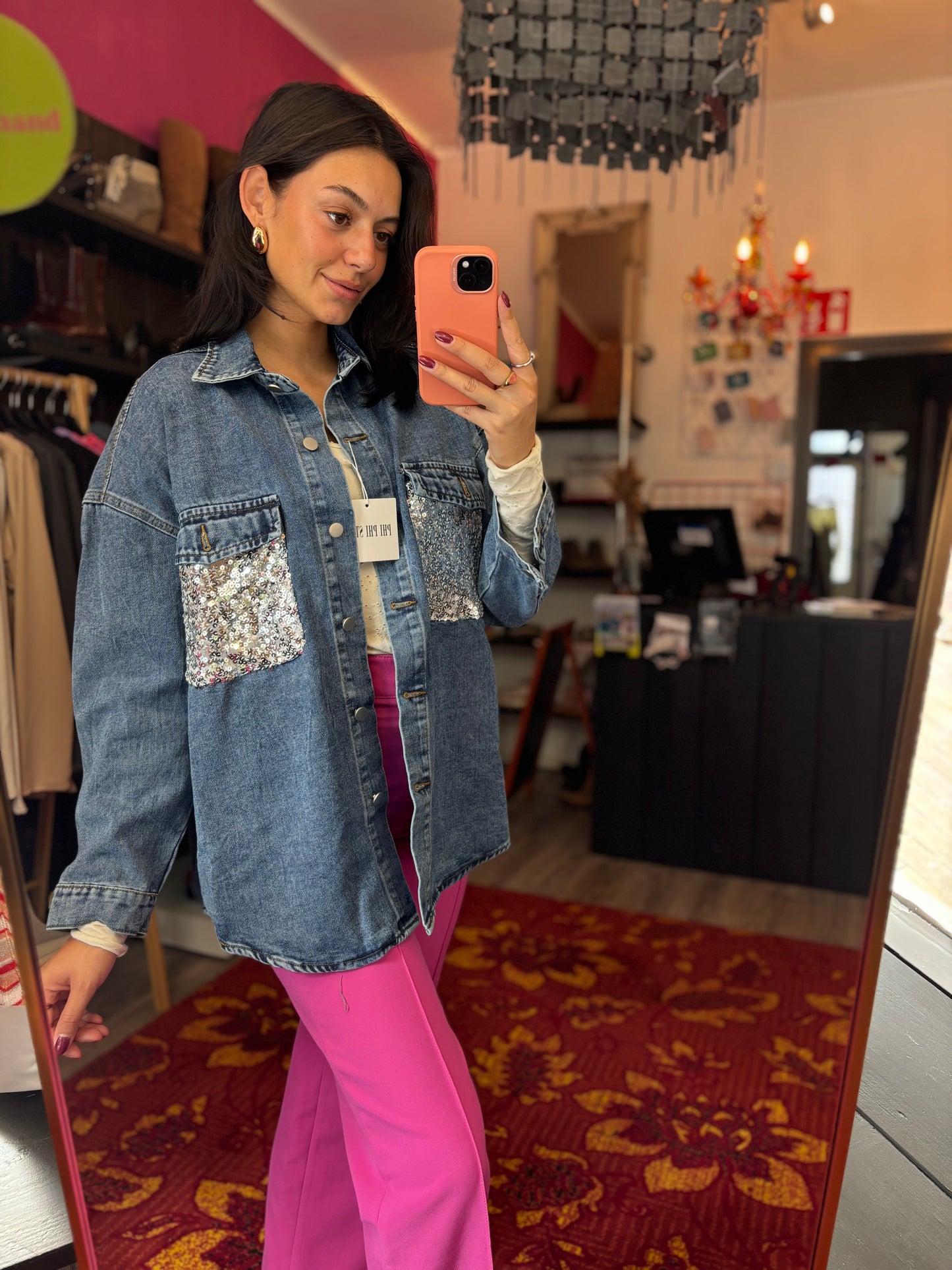 459-53 Phi Phi star spijkerjas maat XL t/m 4XL