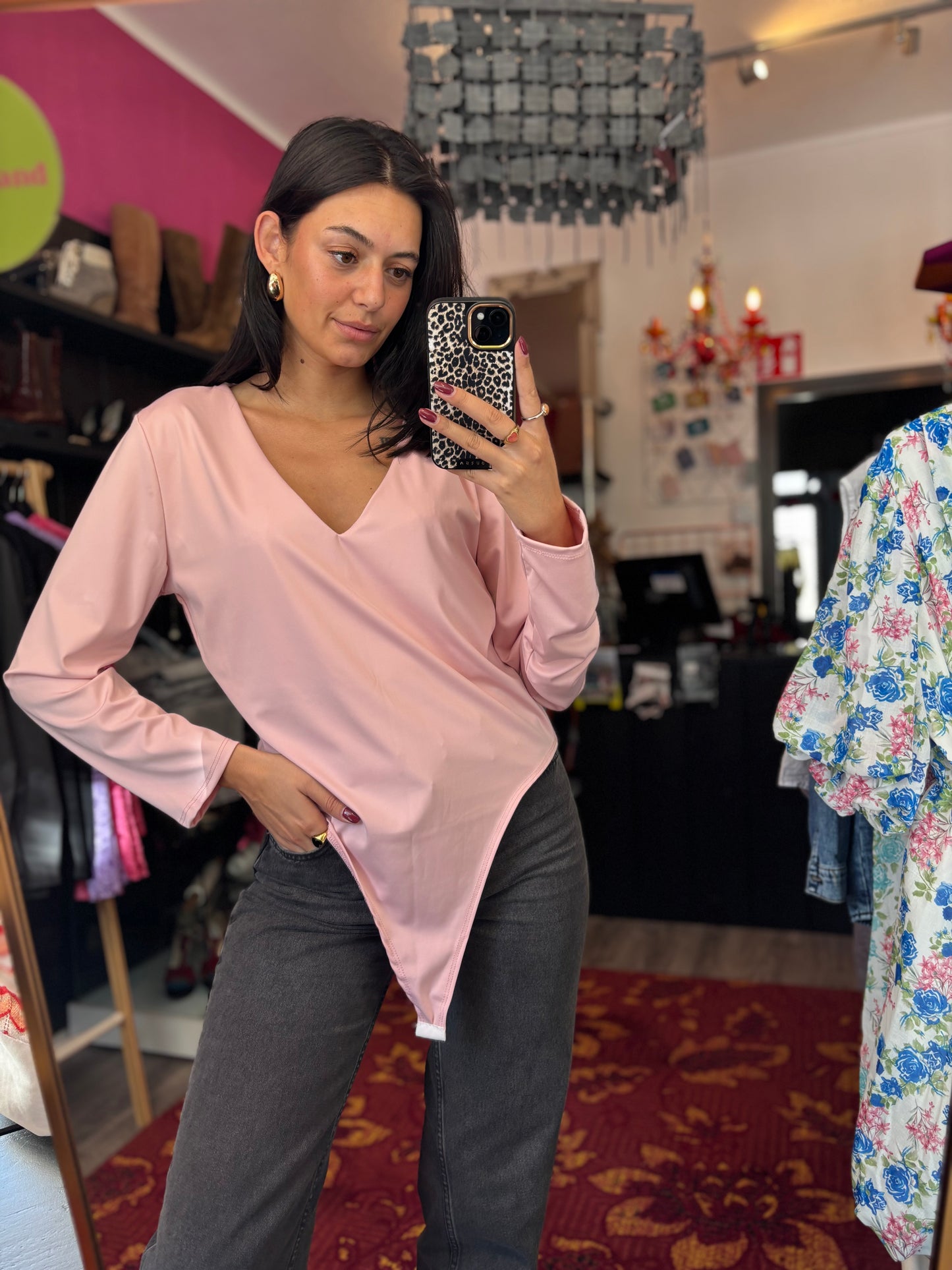 459 ByNaoom roze body maat 42 t/m 50-52