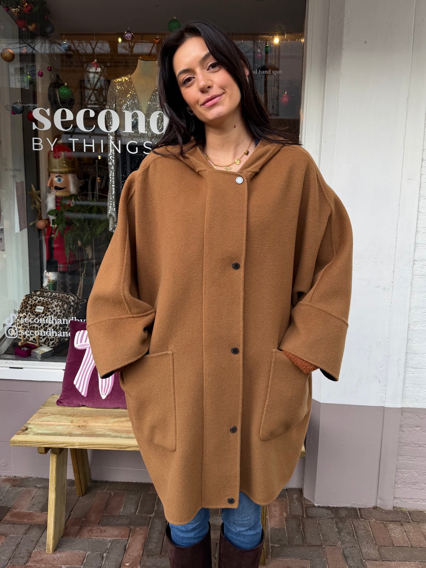 254-83 MaxMara Weekend Reversible Wool Coat 42