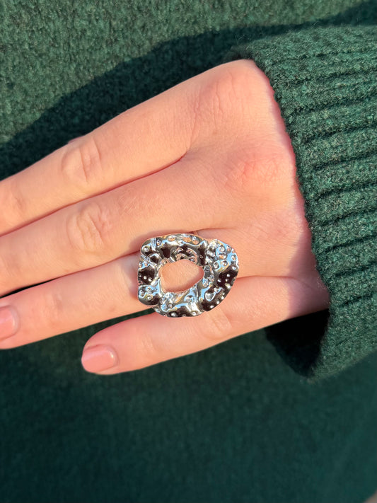 Statement ring zilver