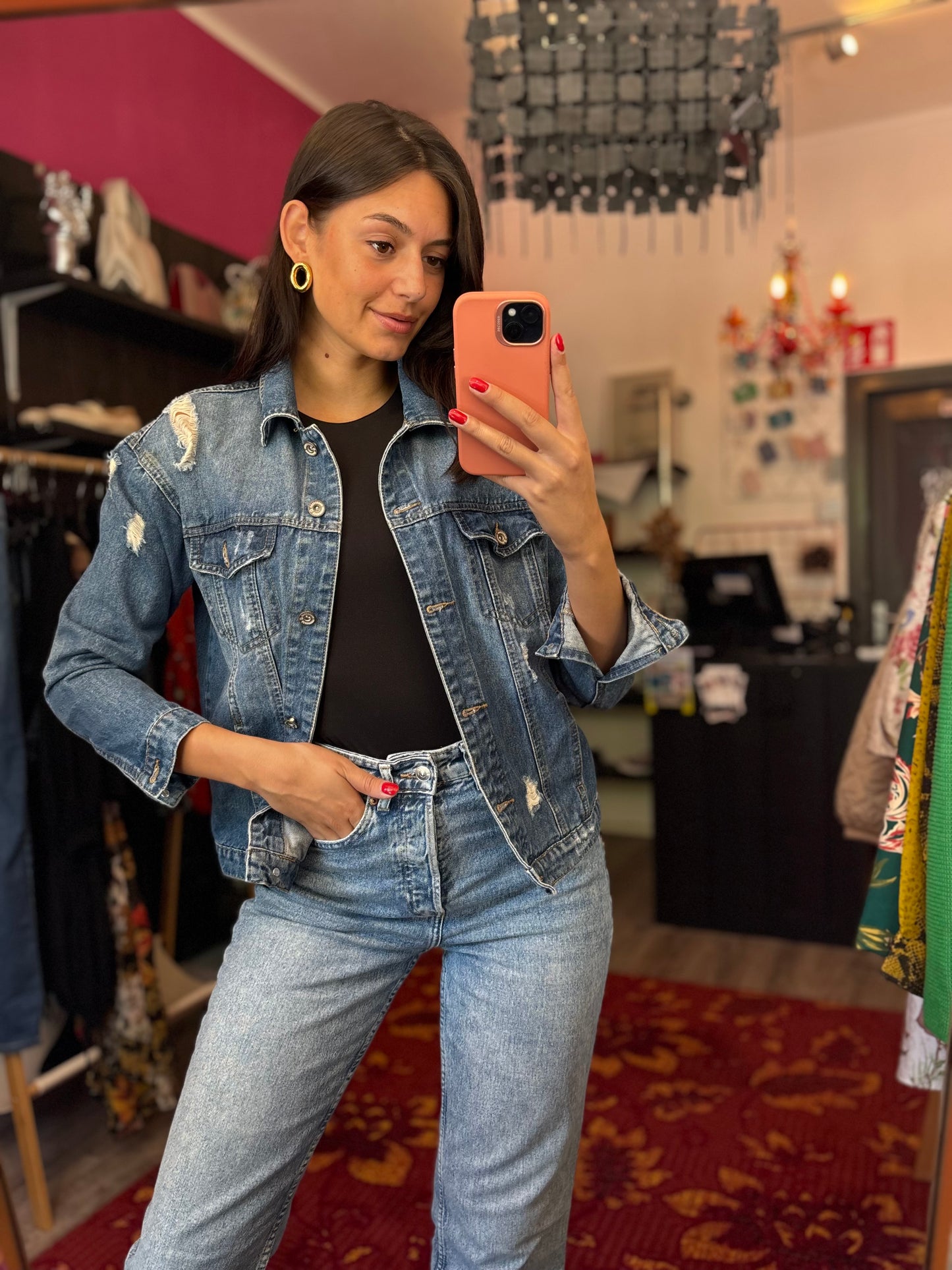 280-20 Cindy jeans spijkerjas maat S