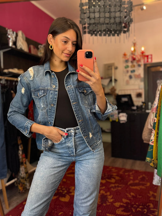 280-20 Cindy jeans spijkerjas maat S