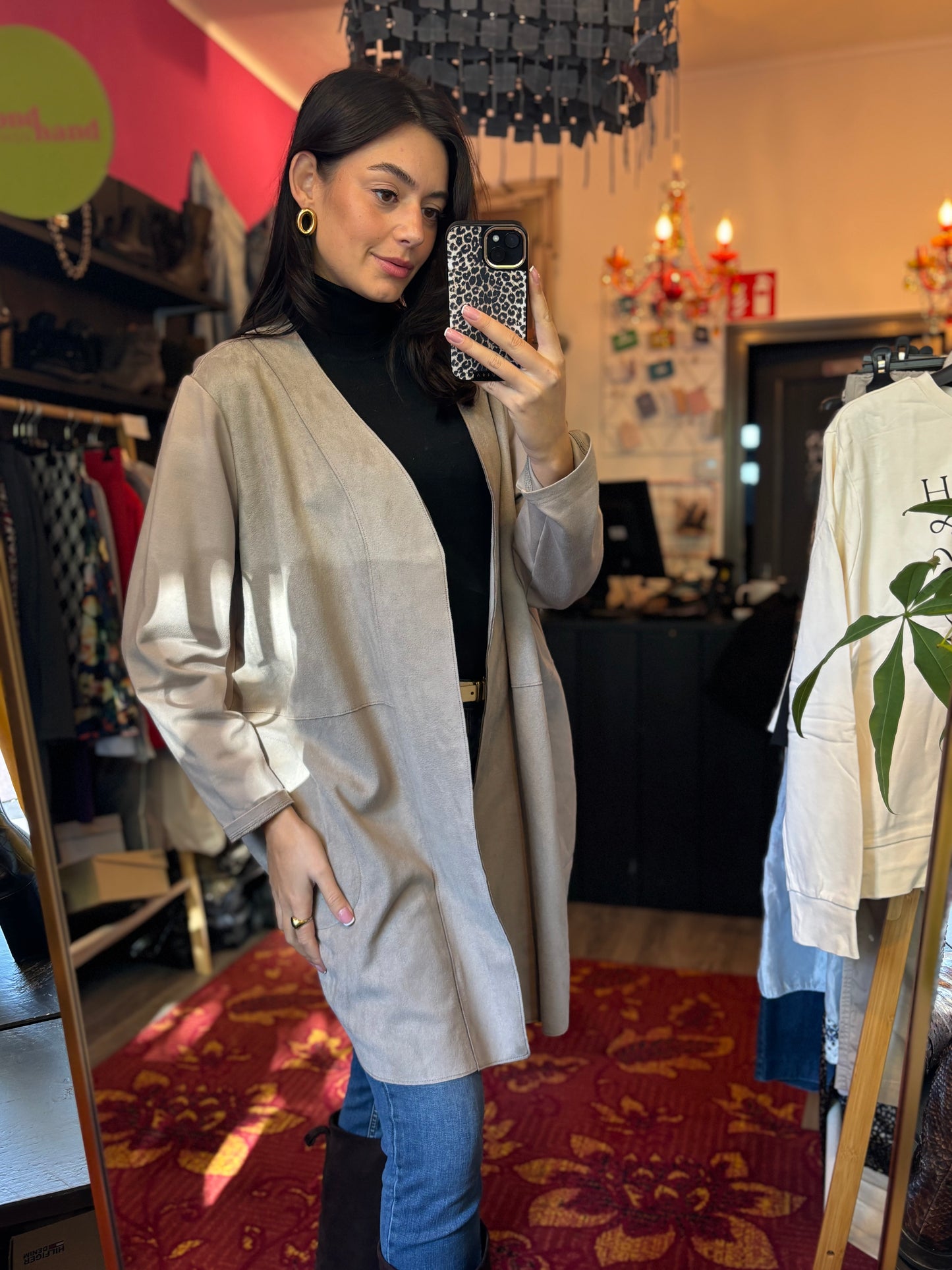 389-9 Frapp vest taupe maat 46