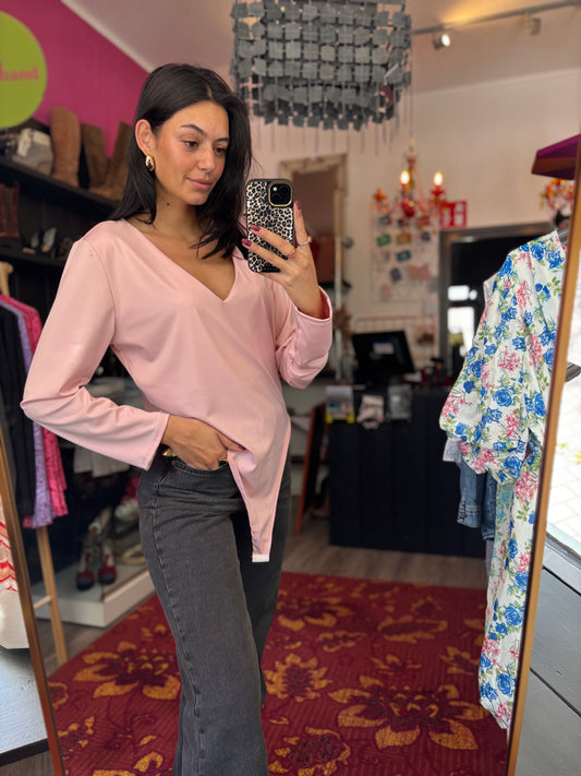 459 ByNaoom roze body maat 42 t/m 50-52