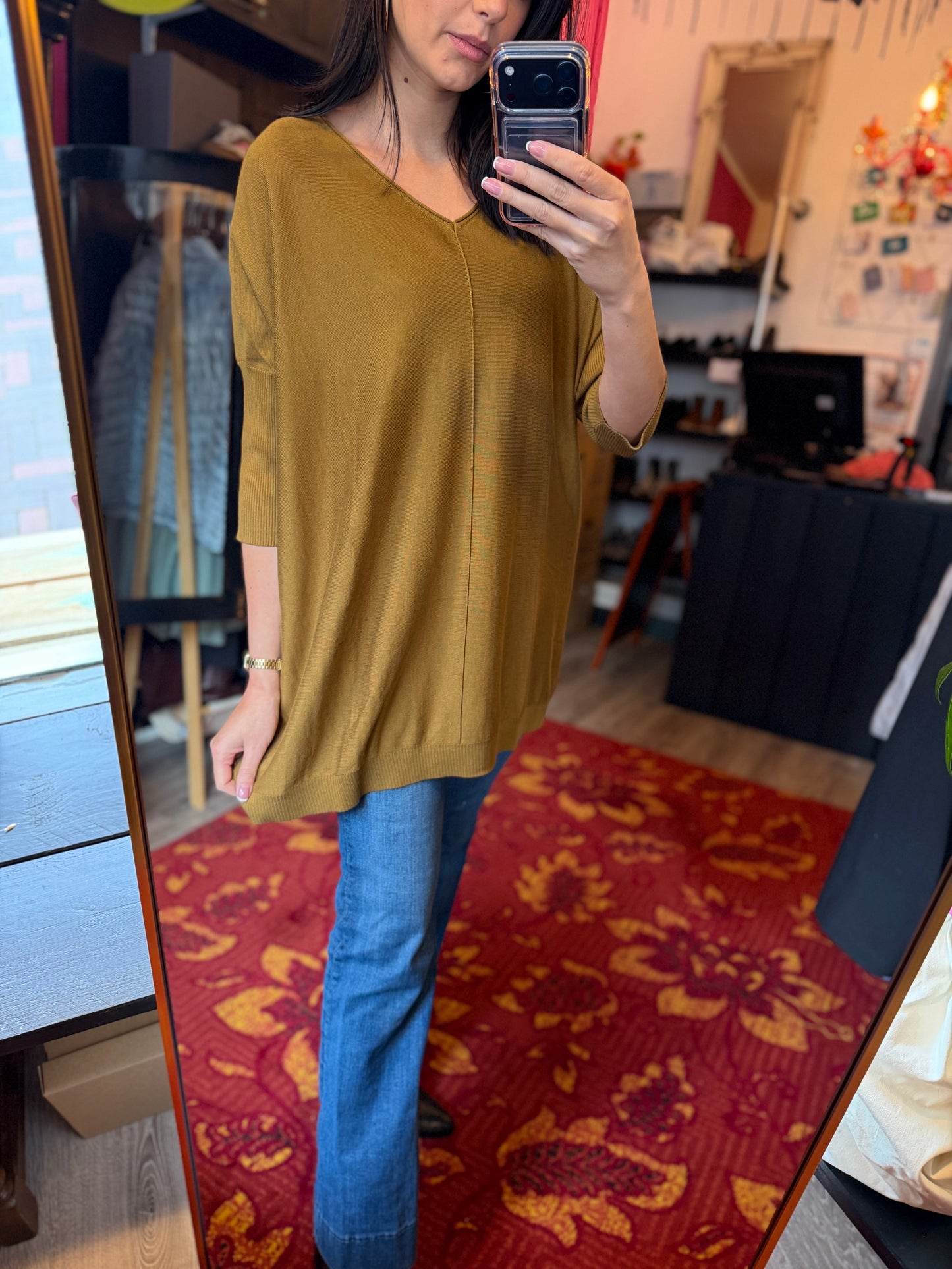 486-3 Sandwich lange trui maat L