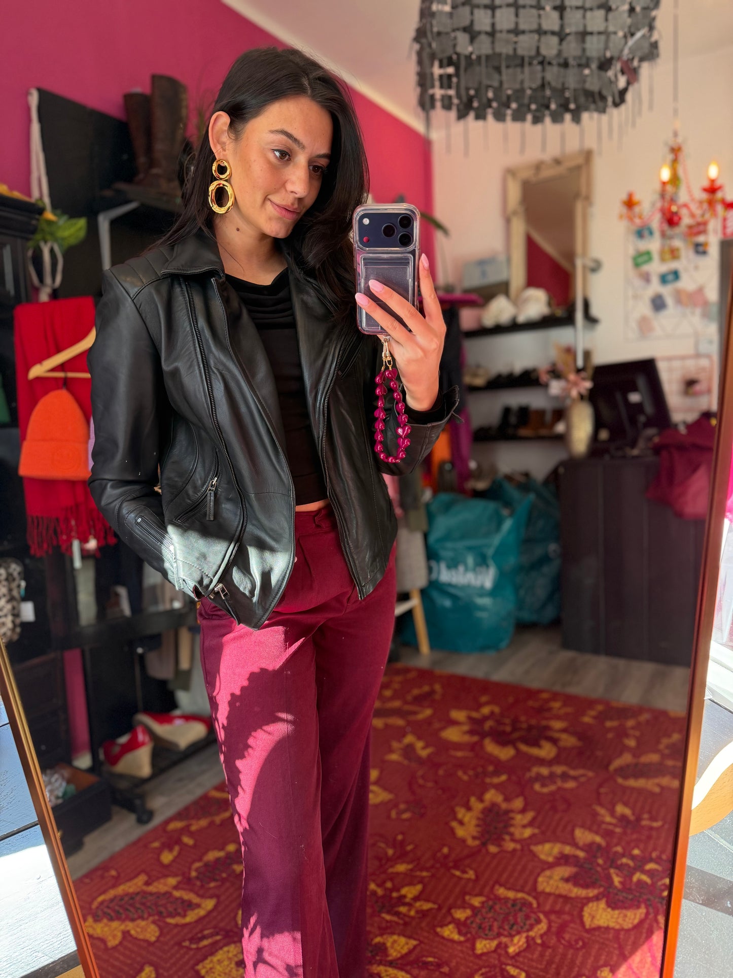 413-18 Dekkers leren jas maat 42