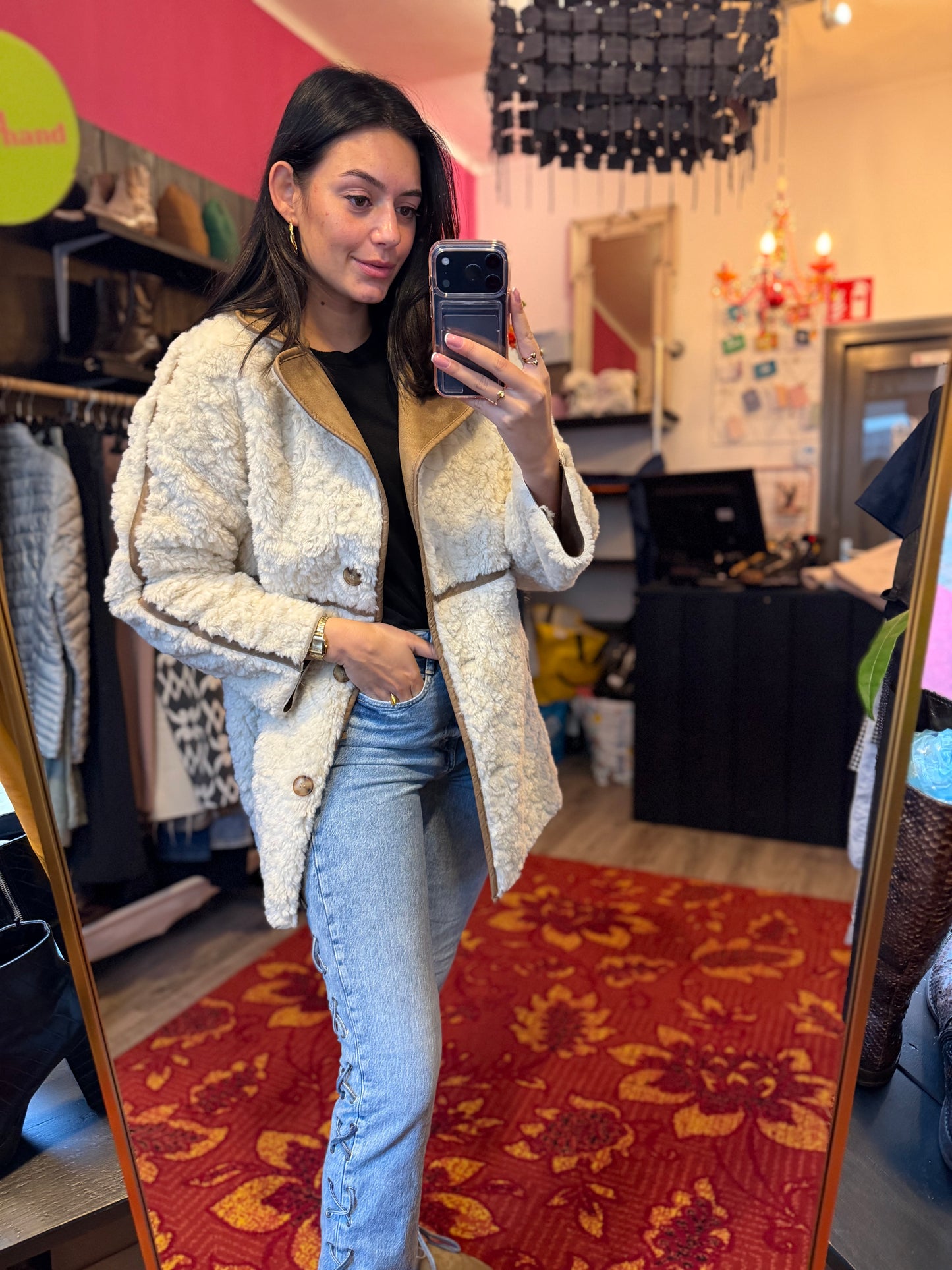 284-156 H&M teddy jas maat XS