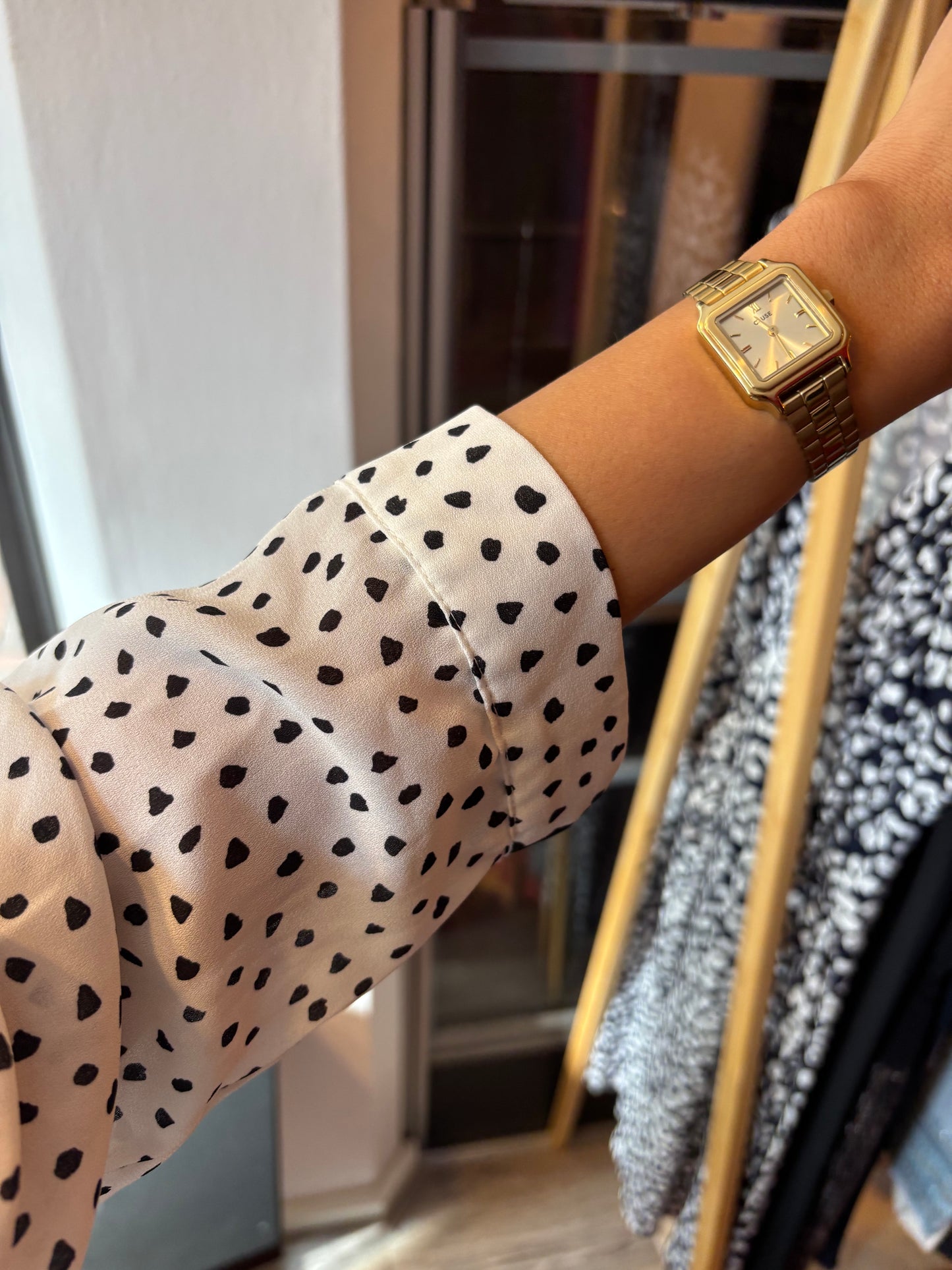 31-111 Stippen blouse maat M/L