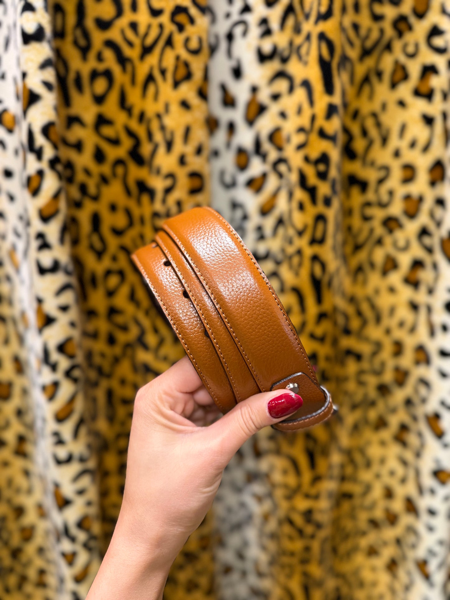 260-153/160 Zenino riem real leather cognac 105cm