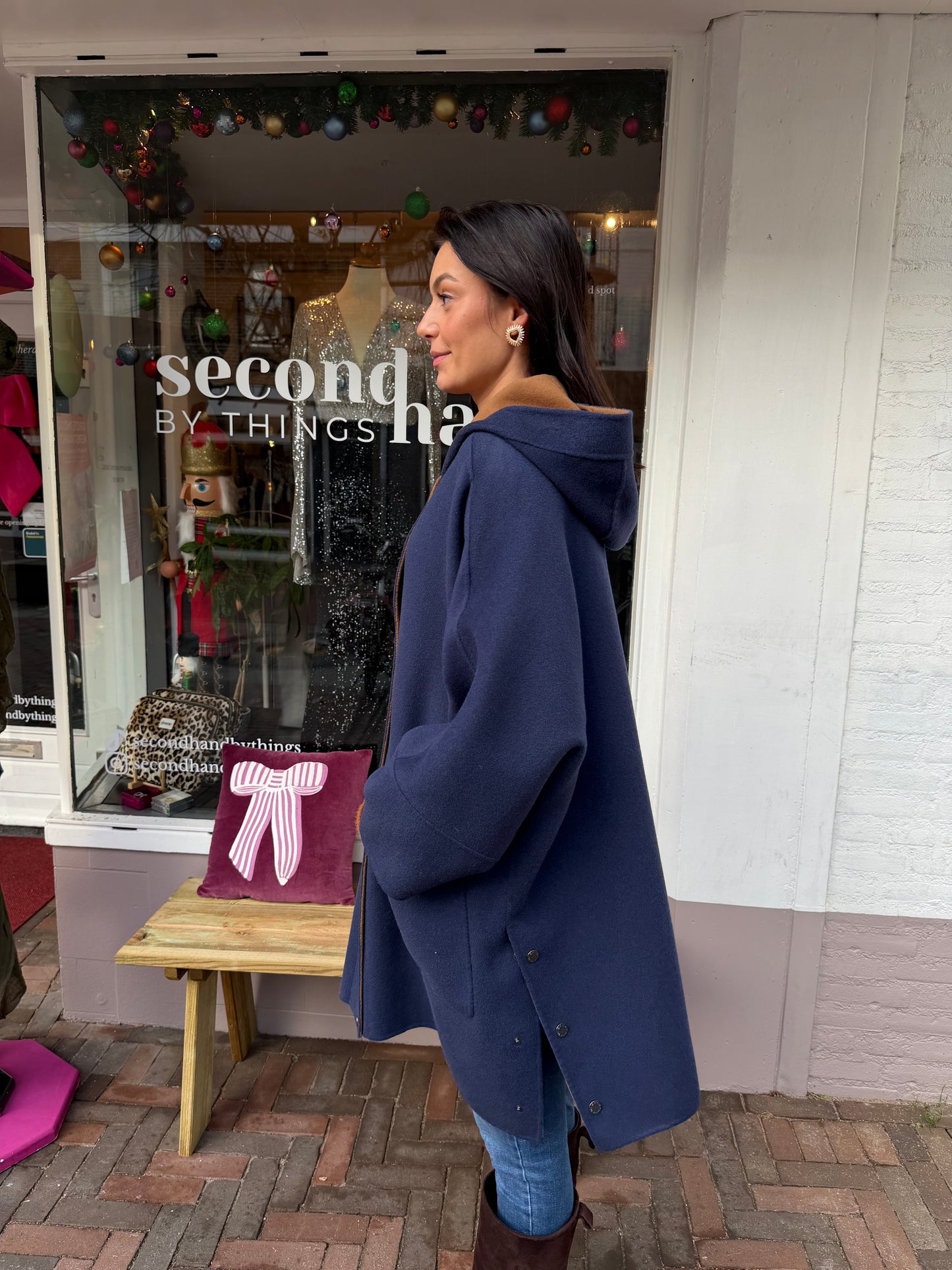 254-83 MaxMara Weekend Reversible Wool Coat 42